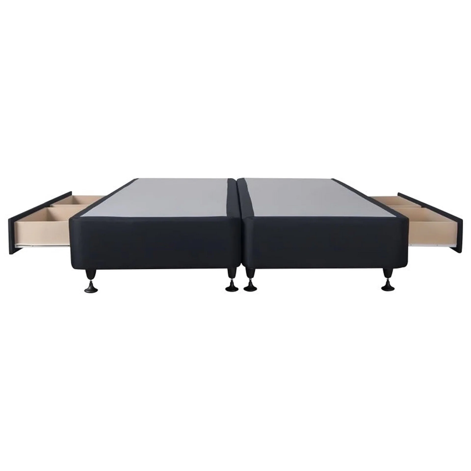 CHARLES Fabric California King Split Bed Base 4 Drawers - BLACK - Image 2