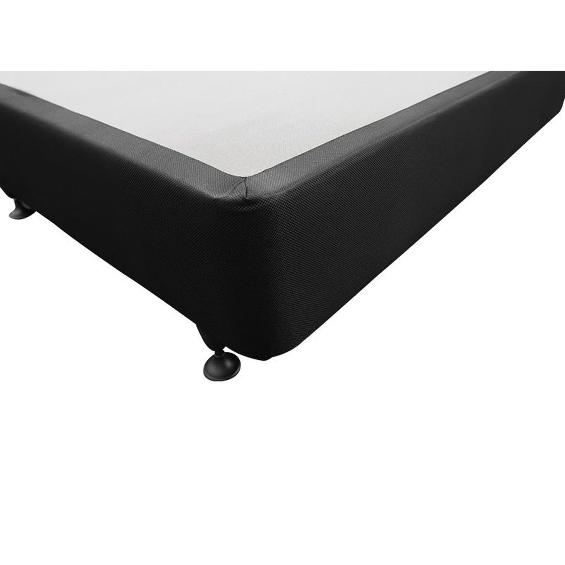 Charles Fabric Double Bed Base 4 Drawers - Black - Image 11