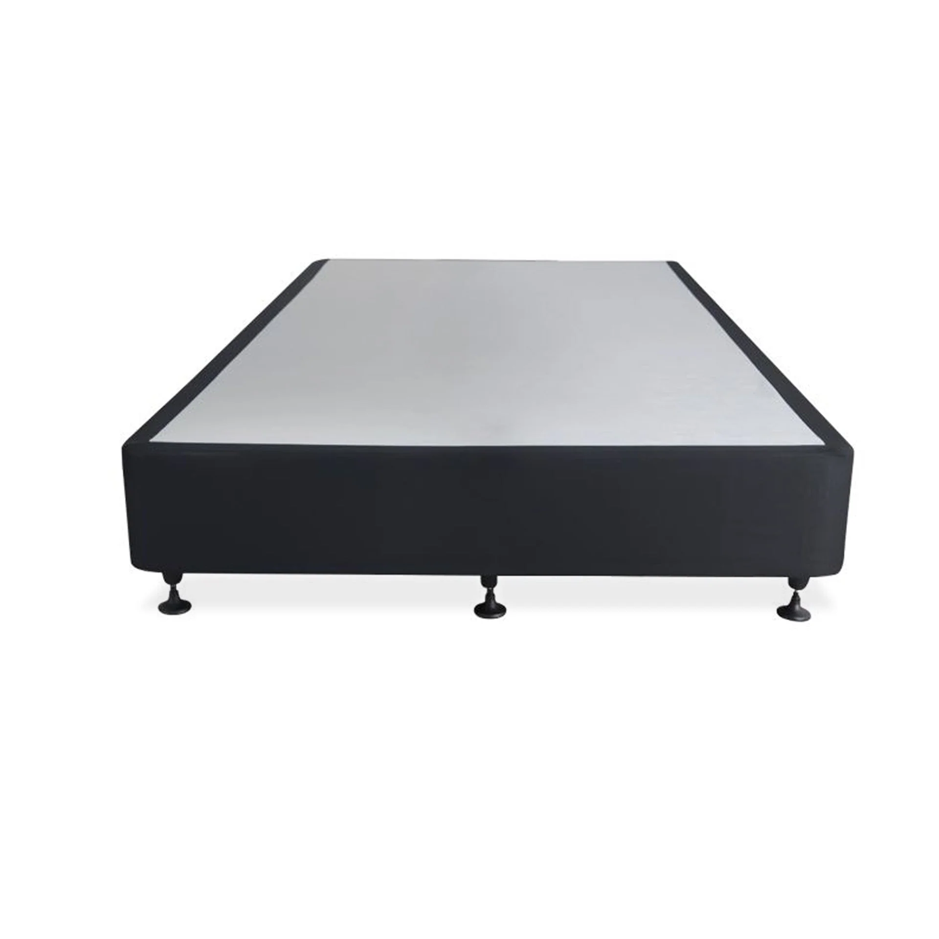 Charles Fabric Double Bed Base 4 Drawers - Black - Image 9