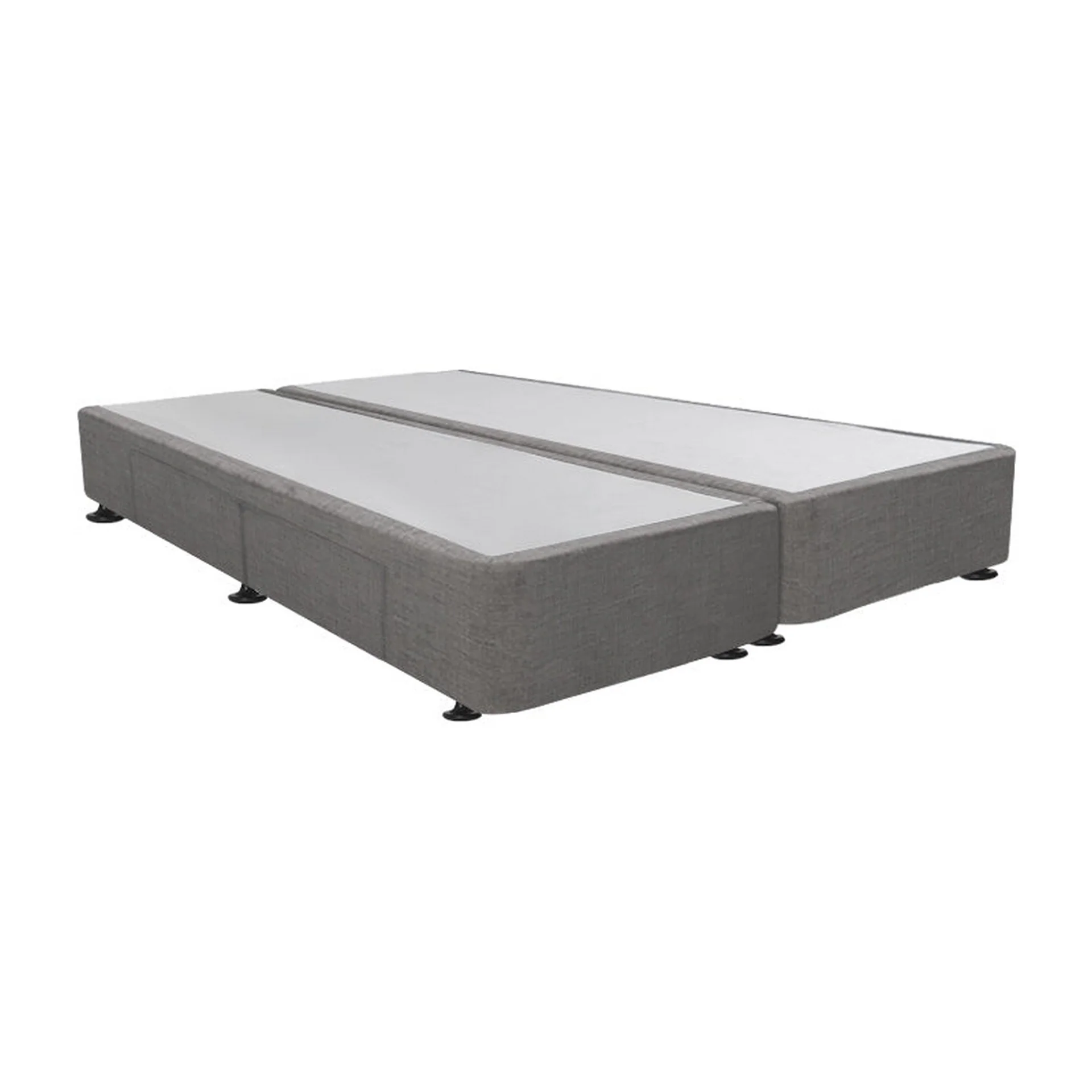 CHARLES Fabric King Split Bed Base 4 Drawers - GREY - Image 3