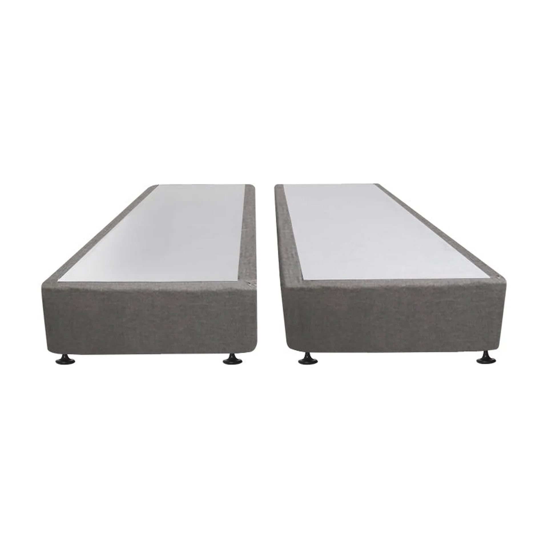 CHARLES Fabric King Split Bed Base 4 Drawers - GREY - Image 6