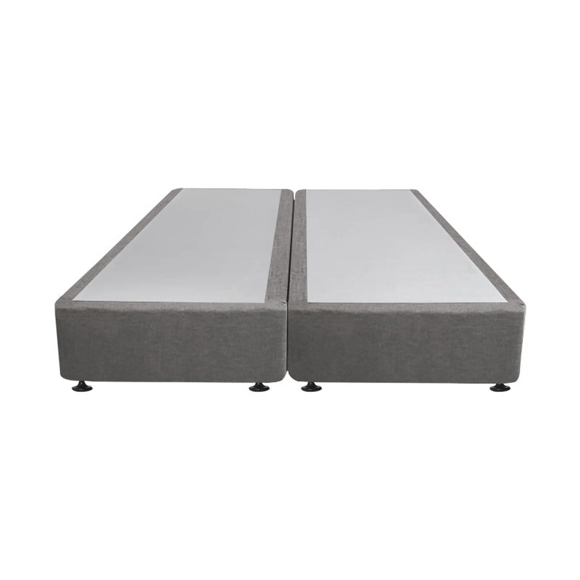 CHARLES Fabric King Split Bed Base 4 Drawers - GREY - Image 8