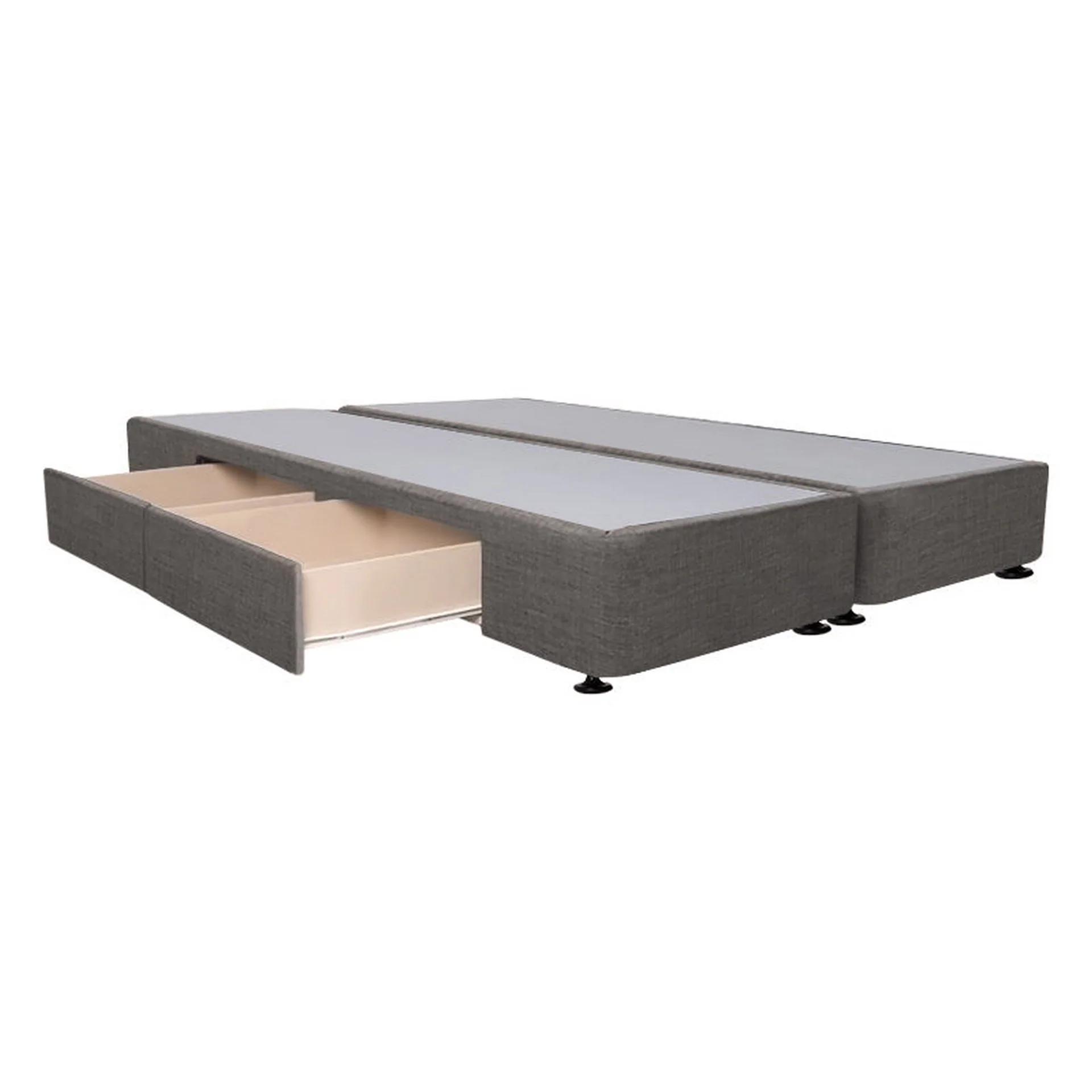 CHARLES Fabric King Split Bed Base 4 Drawers - SLATE - Image 11
