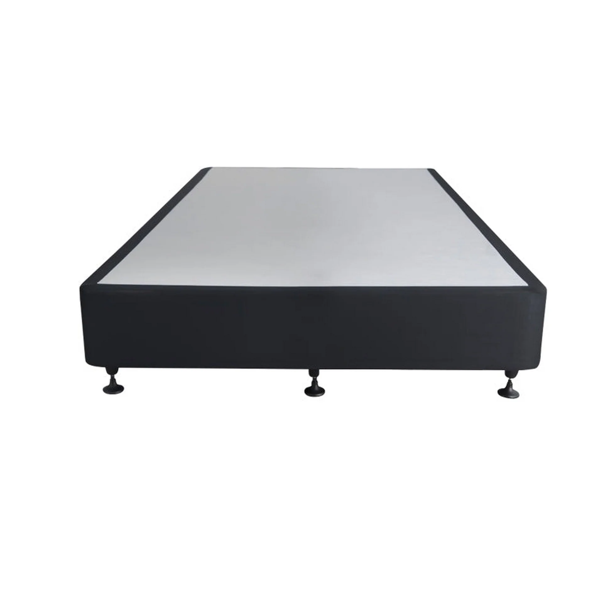 Charles Fabric Queen Bed Base 4 Drawers - Black - Image 10