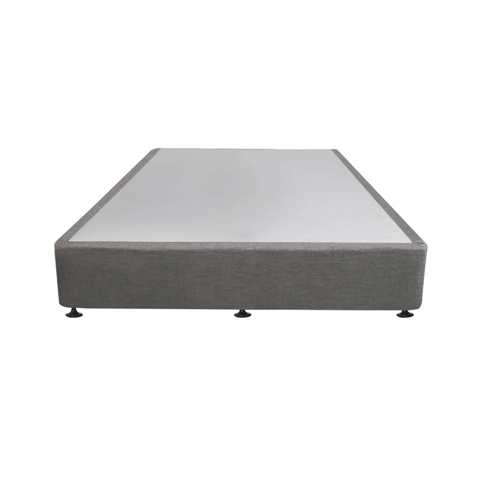 CHARLES Fabric Queen Bed Base 4 Drawers - GREY - Image 2