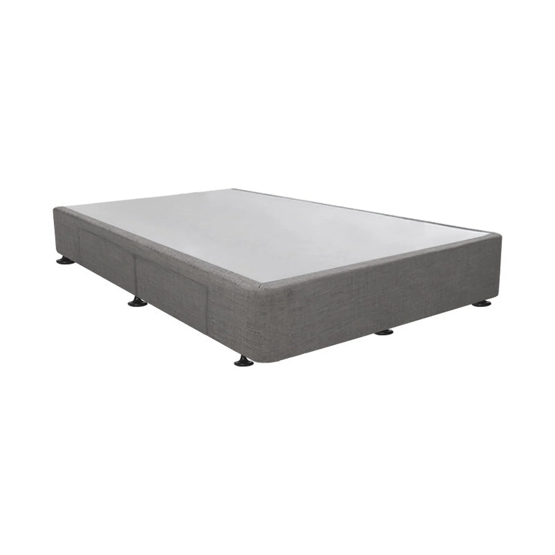 CHARLES Fabric Queen Bed Base 4 Drawers - GREY - Image 4