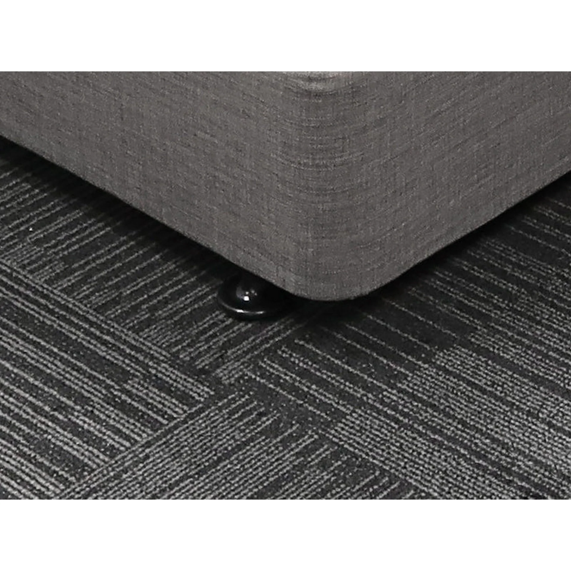 CHARLES Fabric Queen Bed Base 4 Drawers - SLATE - Image 2