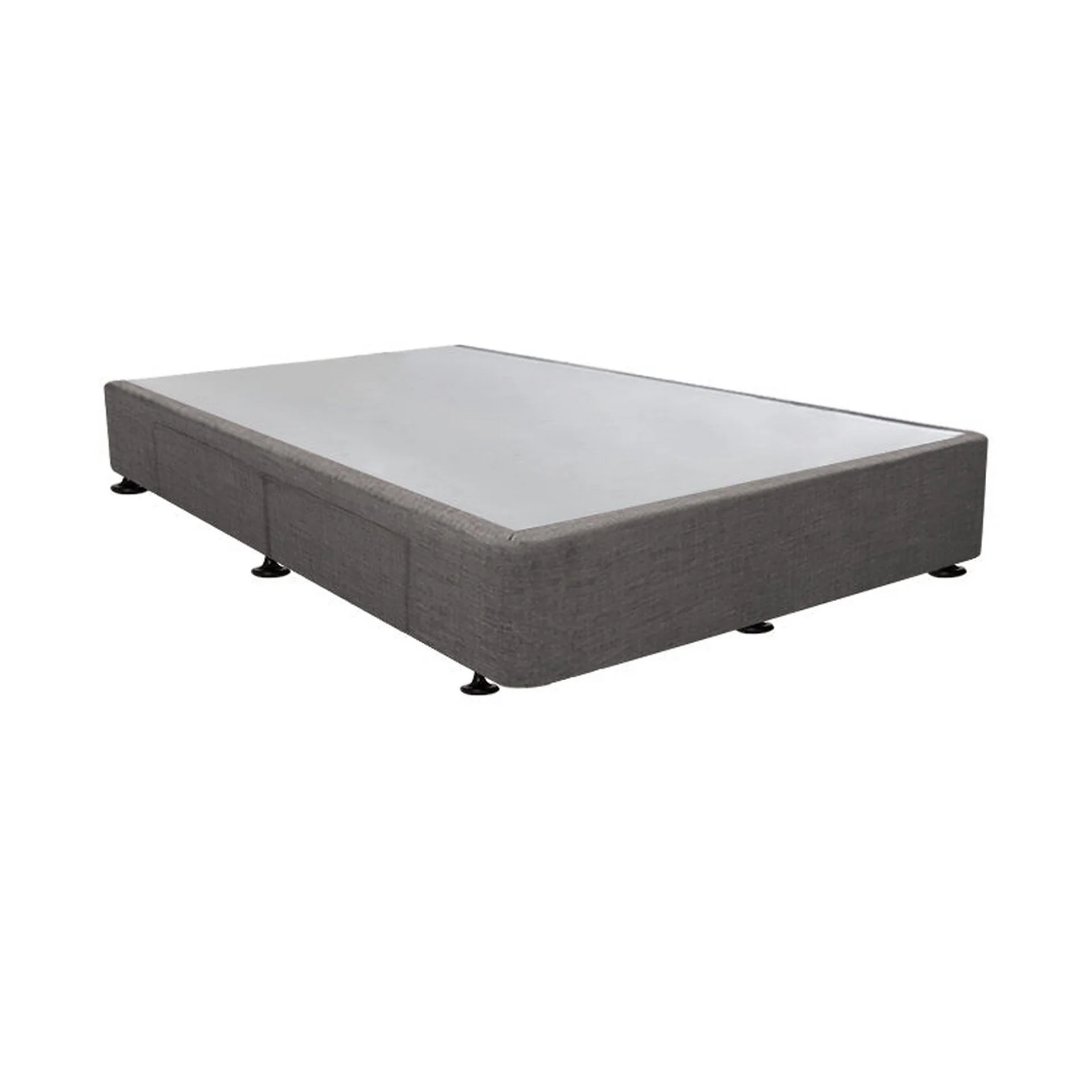 CHARLES Fabric Queen Bed Base 4 Drawers - SLATE - Image 3
