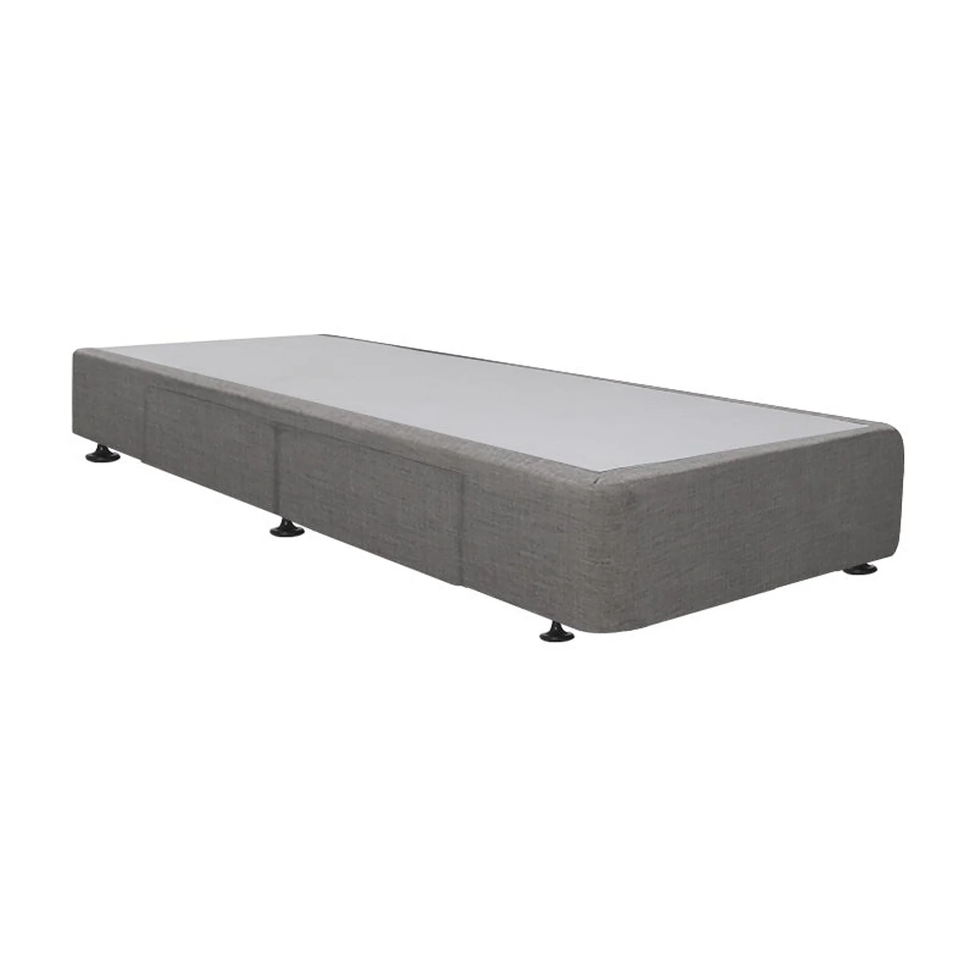 CHARLES Fabric Single Bed Base 2 Drawers - GREY - Image 6