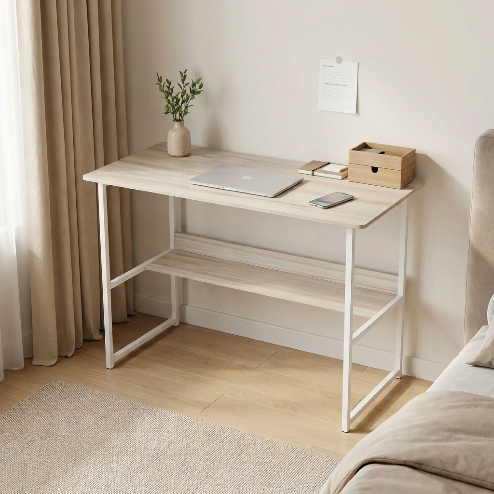 Charley 120cm Computer Desk - White - Image 3
