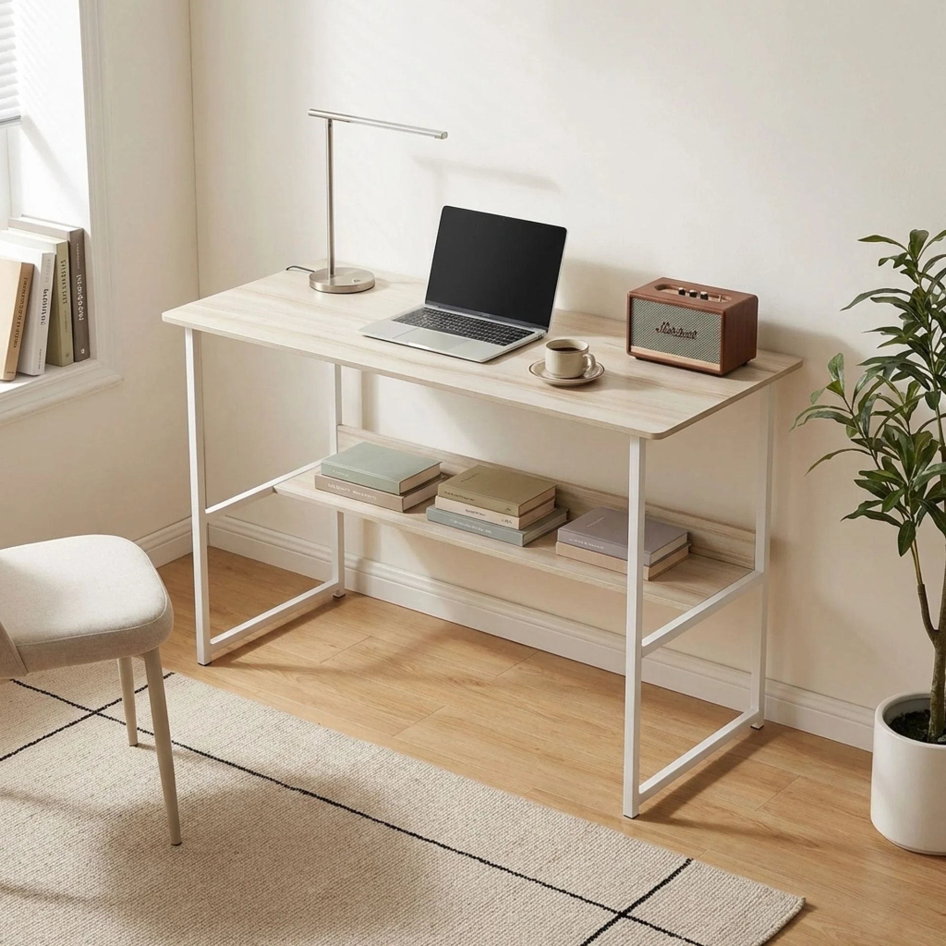 Charley 120cm Computer Desk - White - Image 4