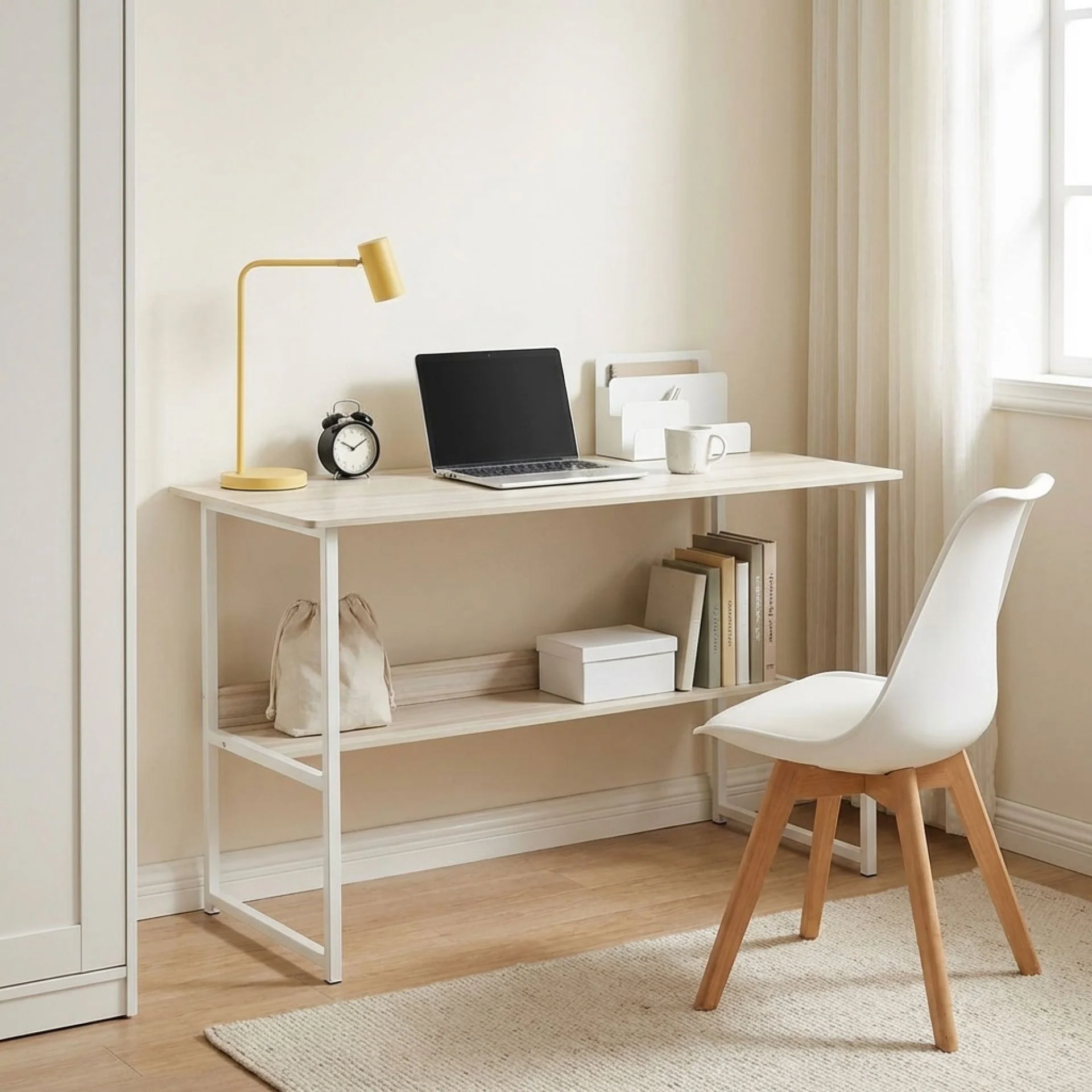 Charley 120cm Computer Desk - White - Image 5