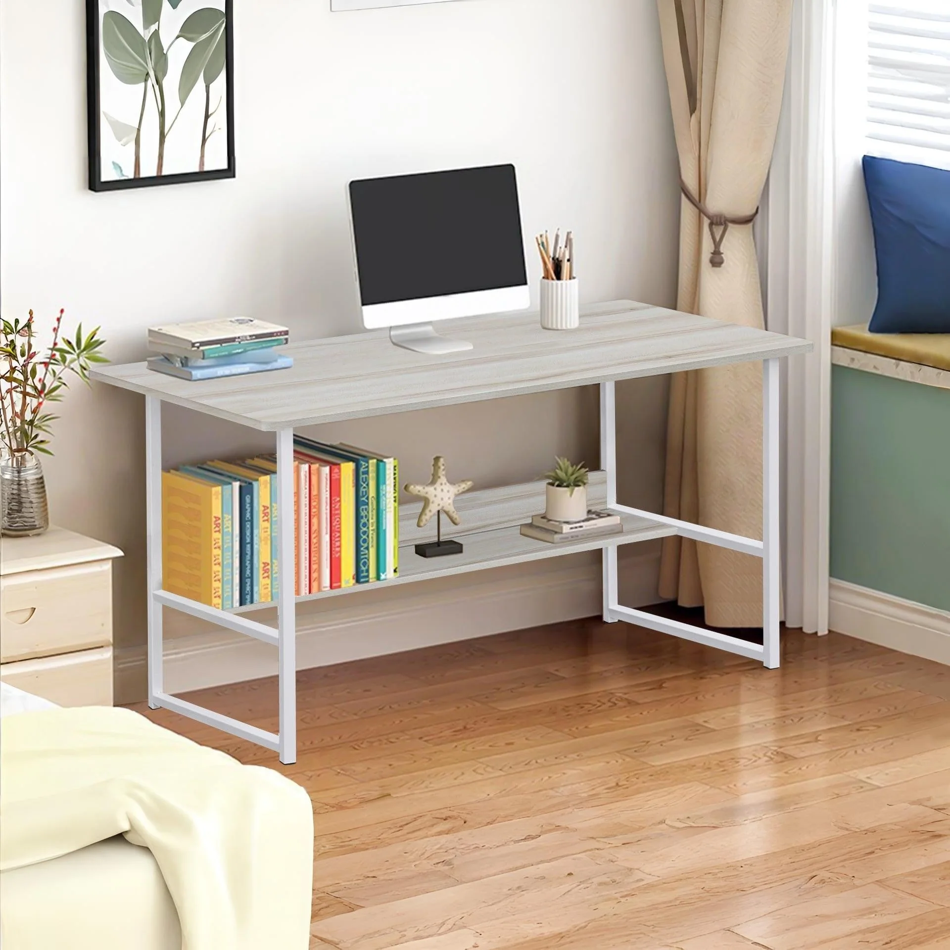 Charley 120cm Computer Desk - White - Image 6