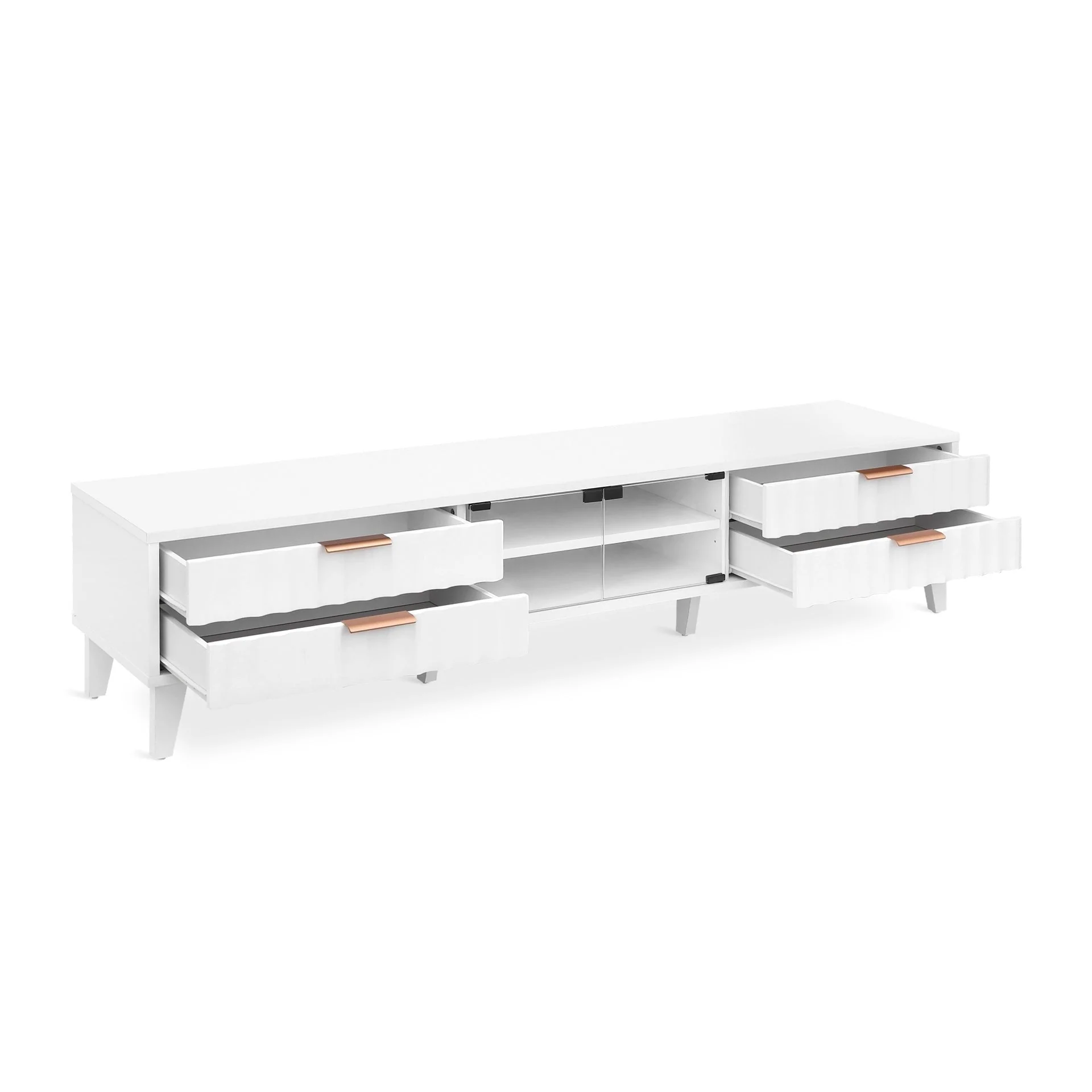 Charlie 1.8m Entertainment Unit - White - Image 10
