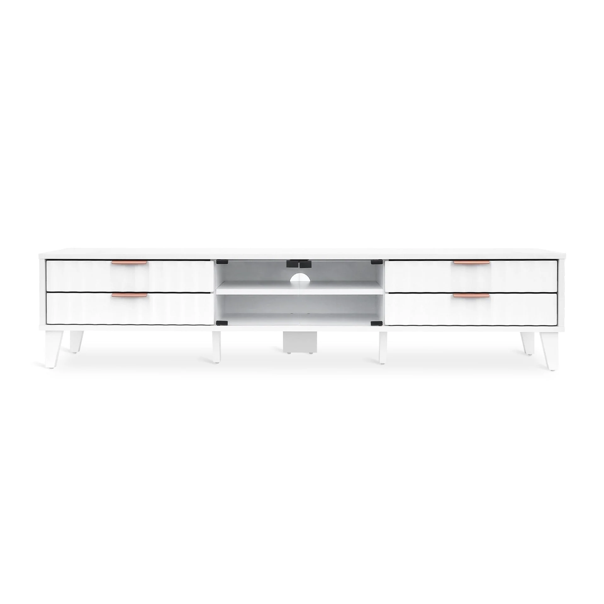 Charlie 1.8m Entertainment Unit - White - Image 9