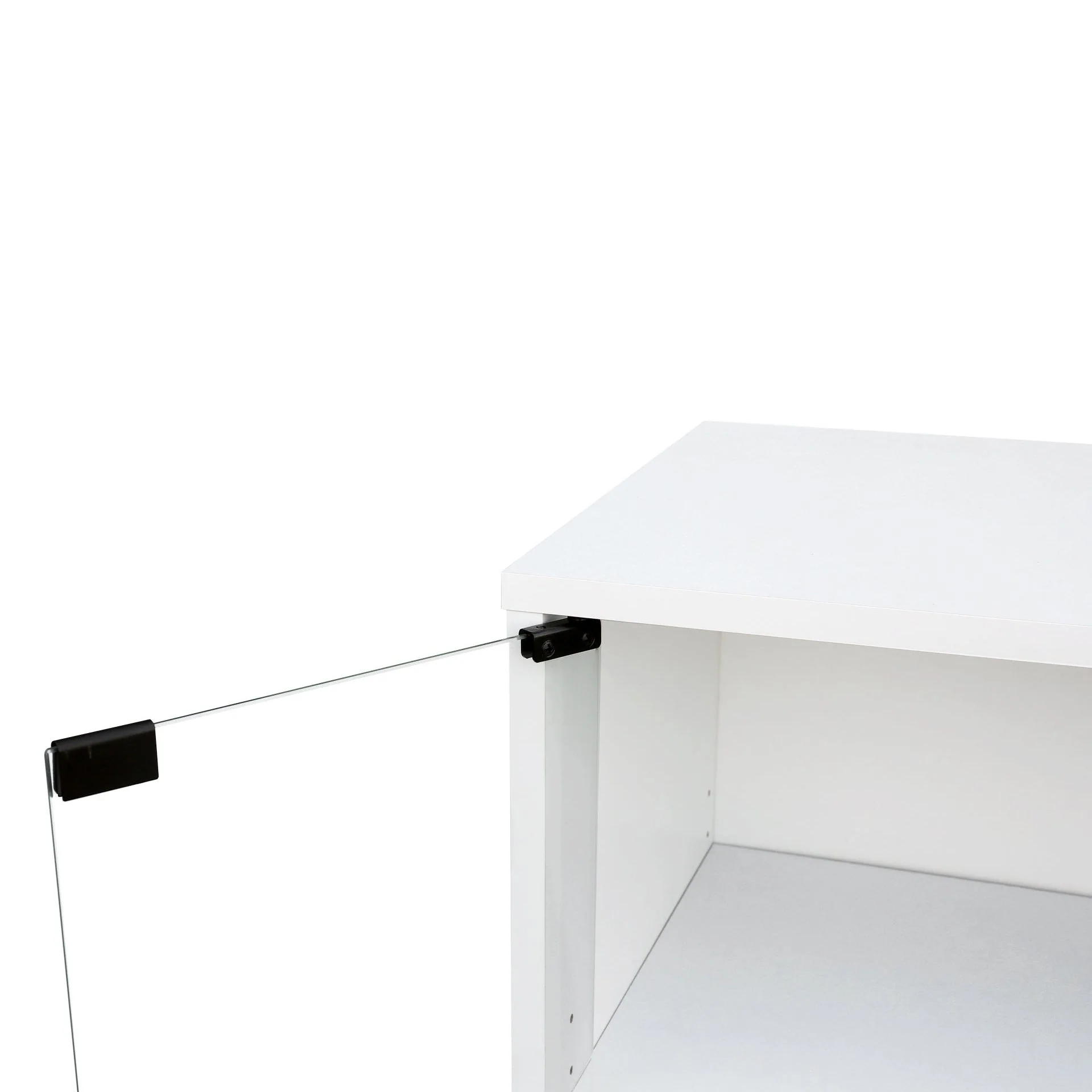 Charlie Display Cabinet with Drawer - White - Image 10