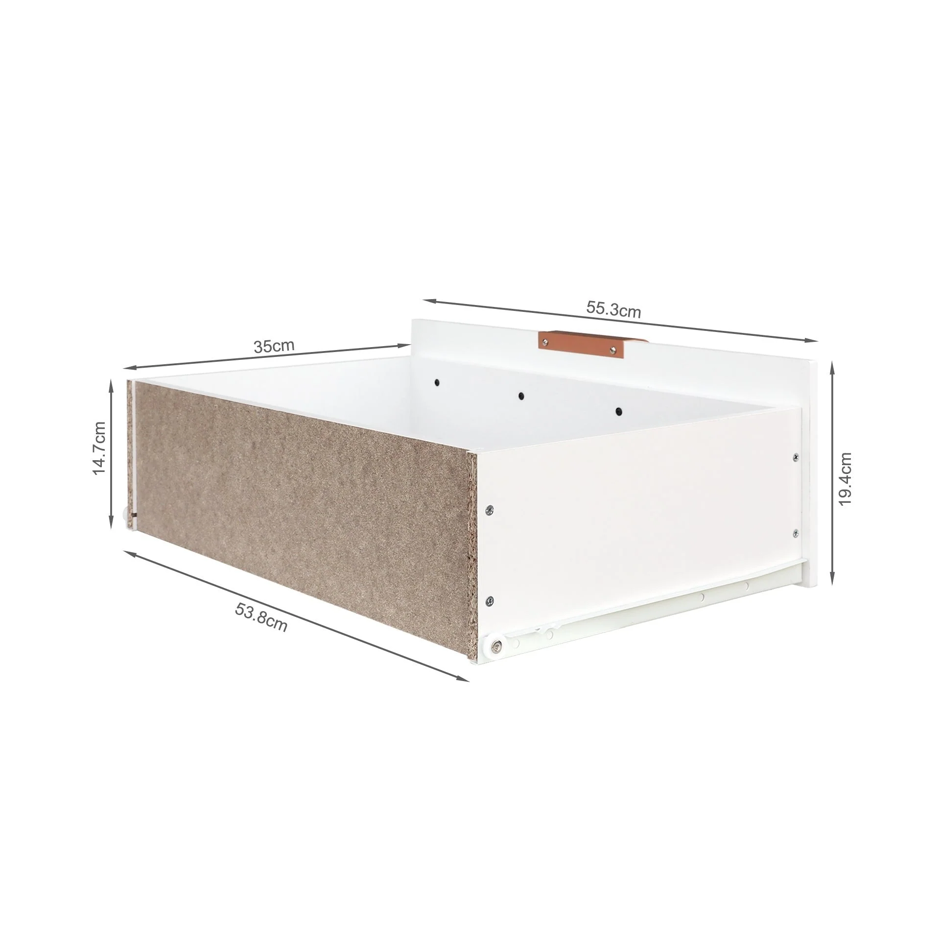 Charlie Display Cabinet with Drawer - White - Image 12