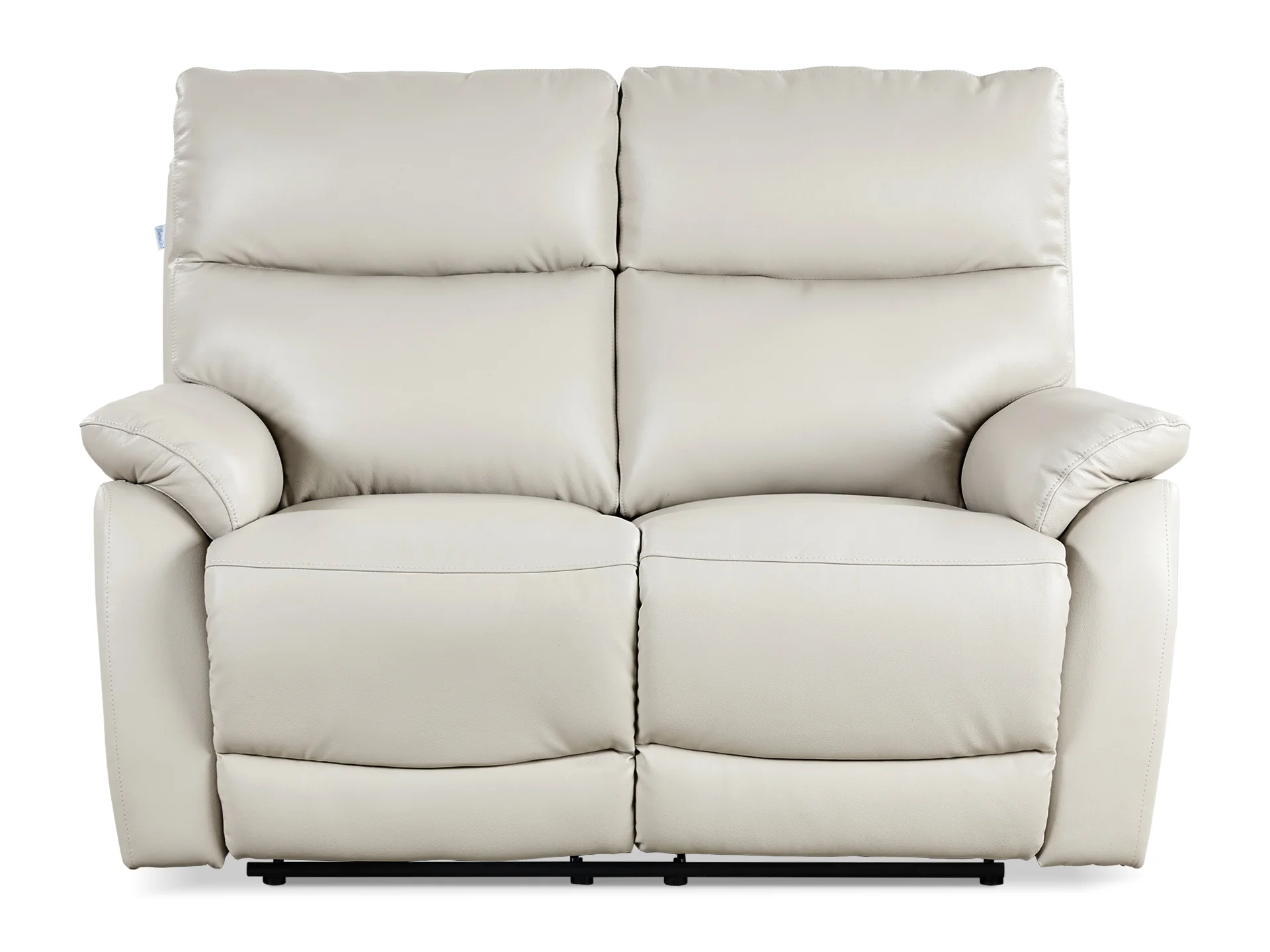 Charlton Leather 2 Seater Recliner Sofa - Beige - Image 4