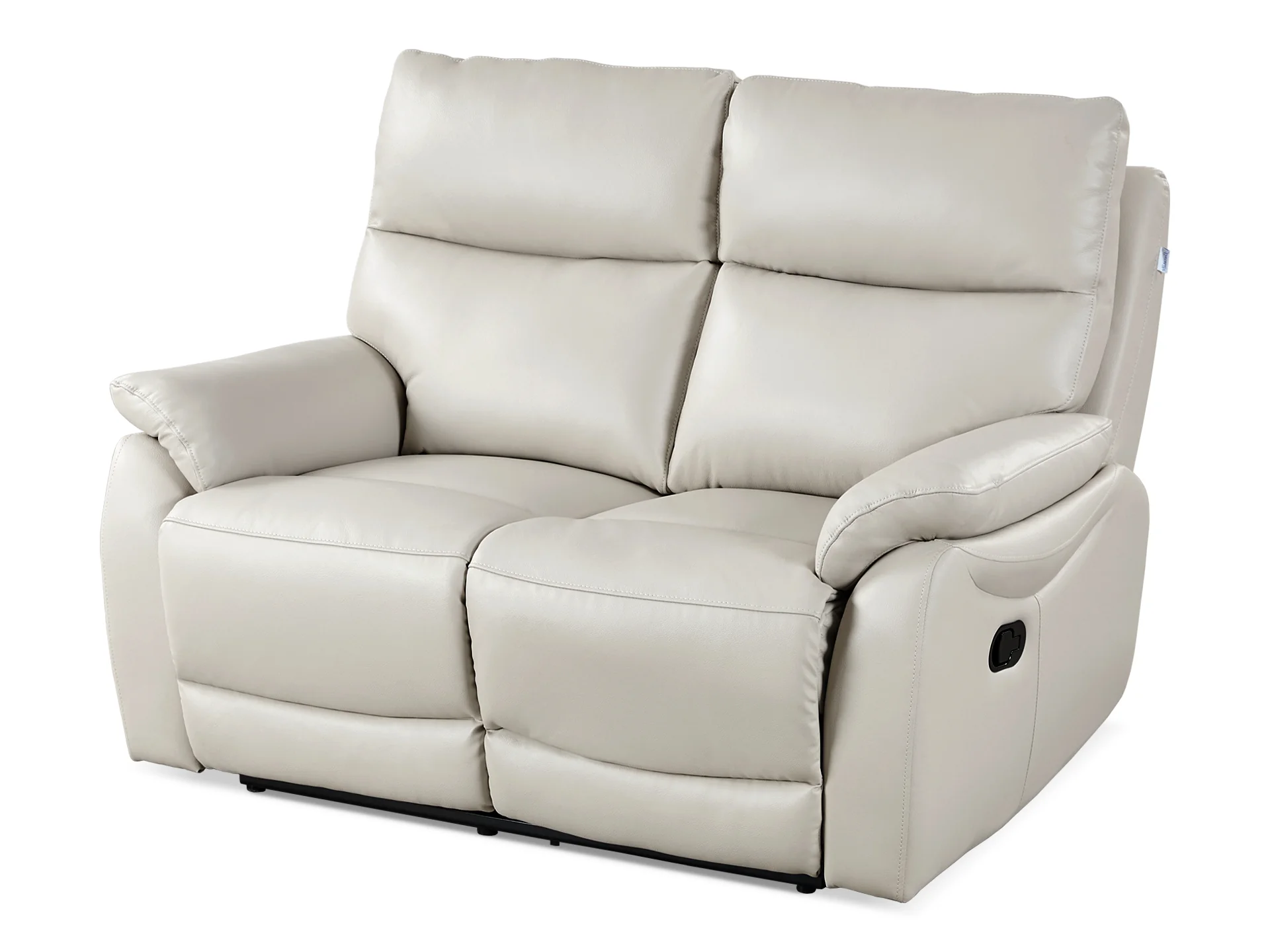 Charlton Leather 2 Seater Recliner Sofa - Beige - Image 5