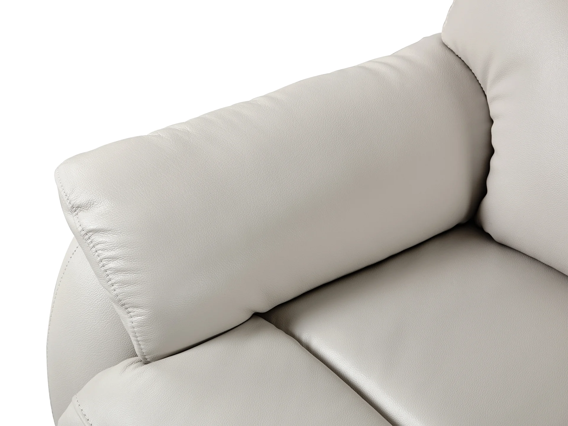 Charlton Leather 3 Seater Recliner Sofa - Beige - Image 10