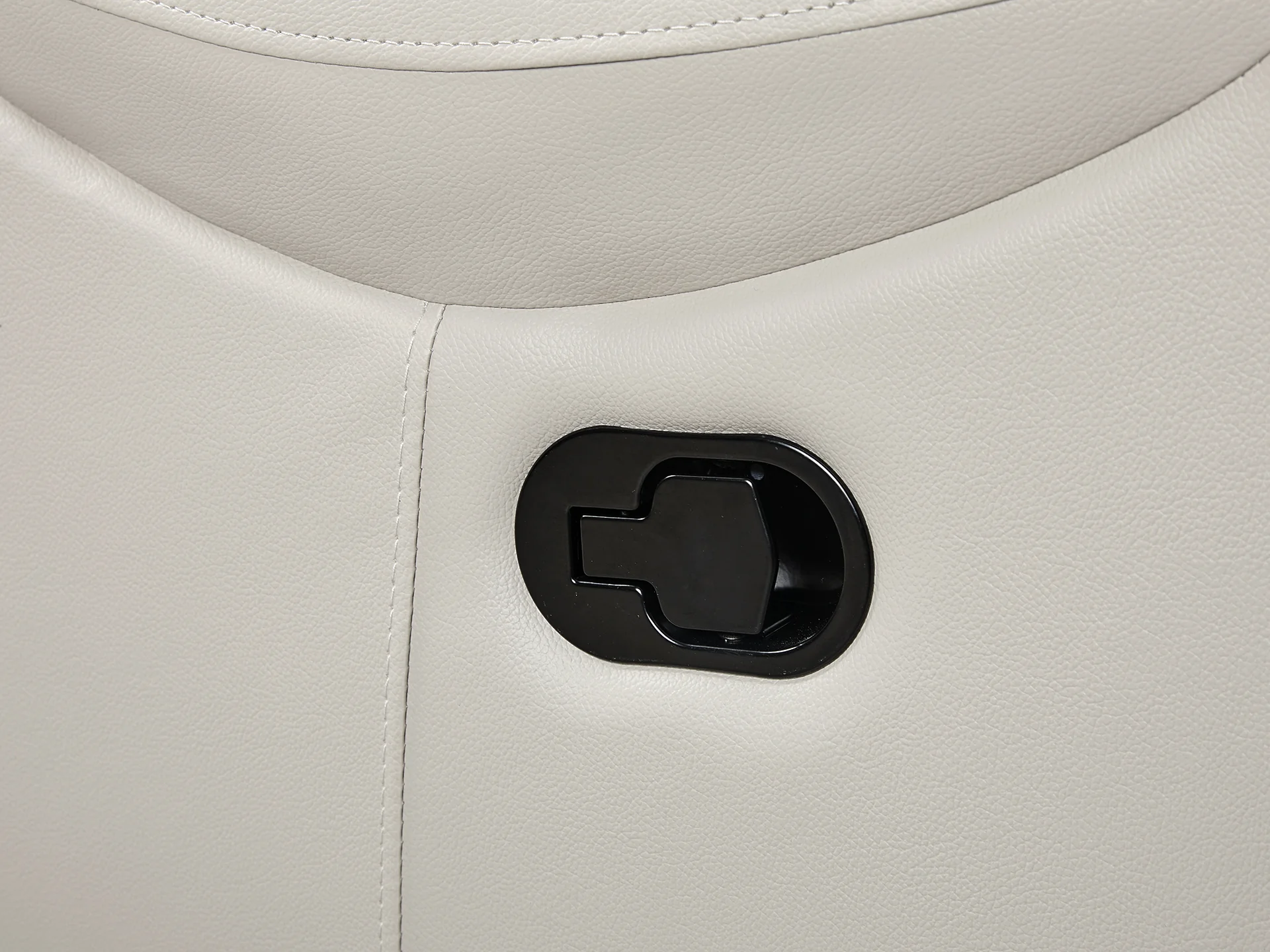 Charlton Leather Recliner Chair - Beige - Image 10