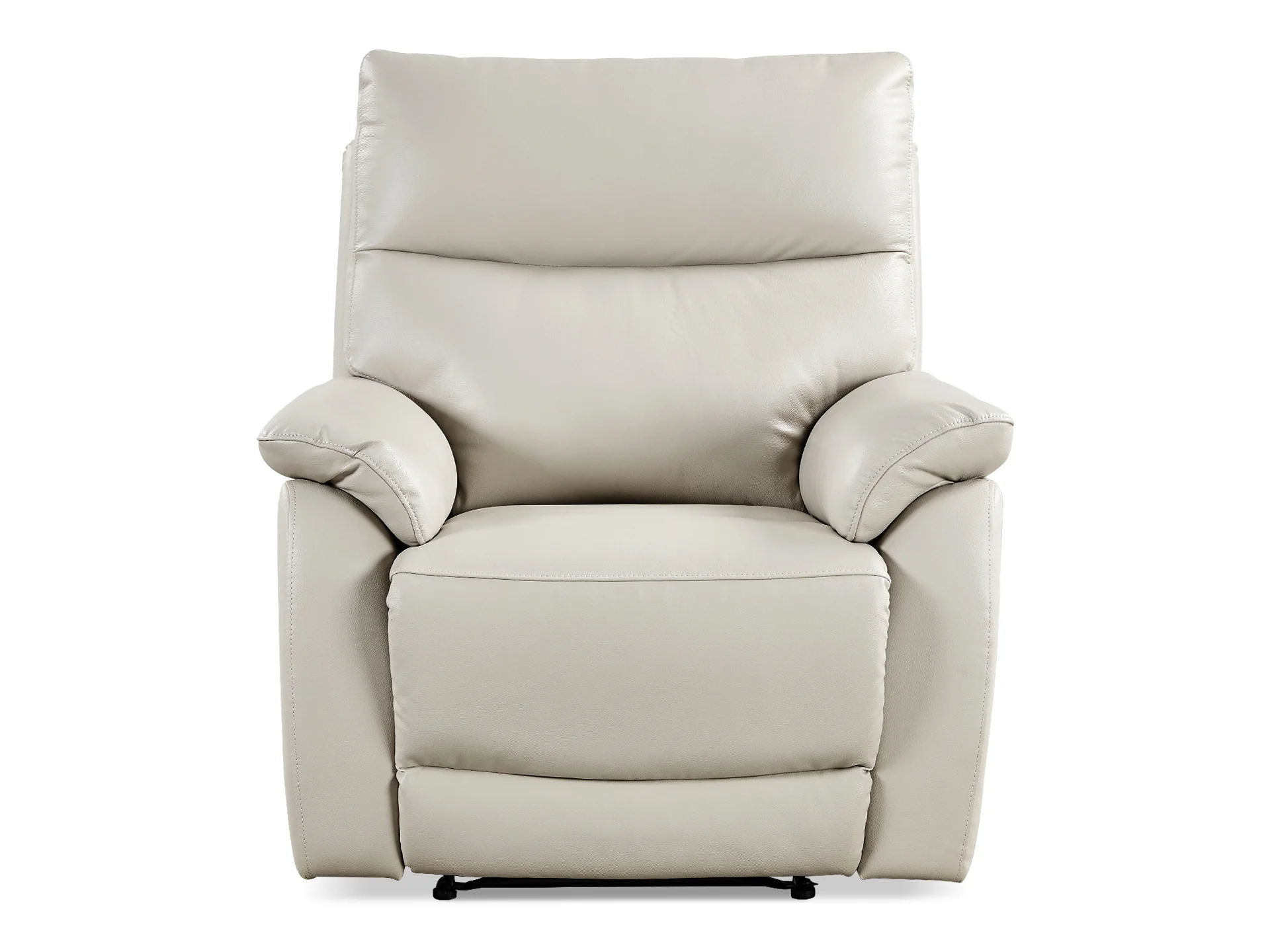 Charlton Leather Recliner Chair - Beige - Image 4