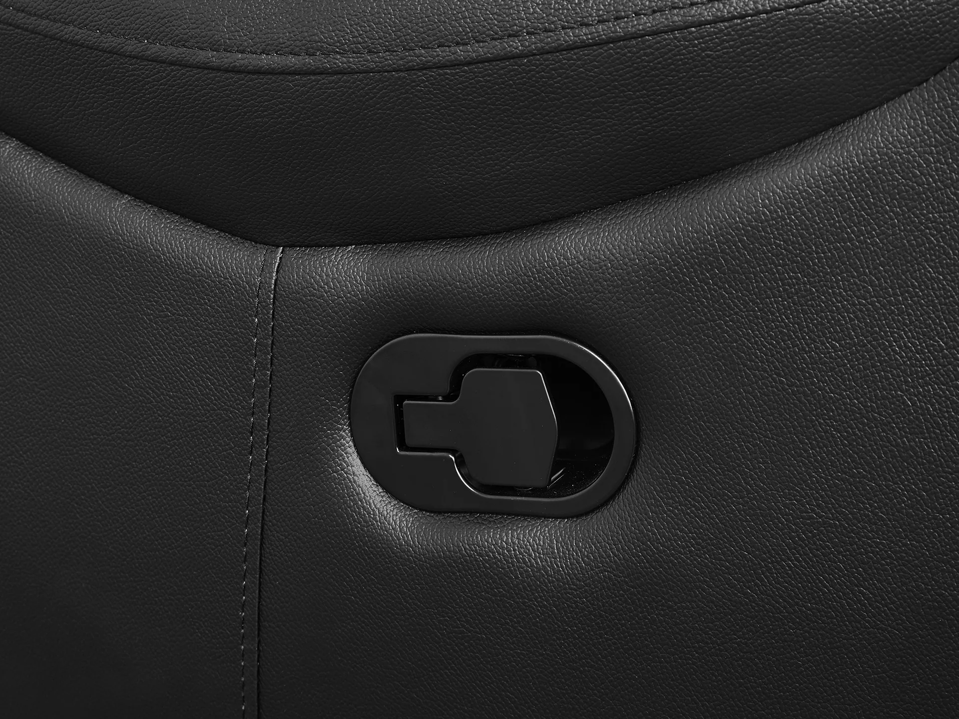 Charlton Leather Recliner Chair - Black - Image 10