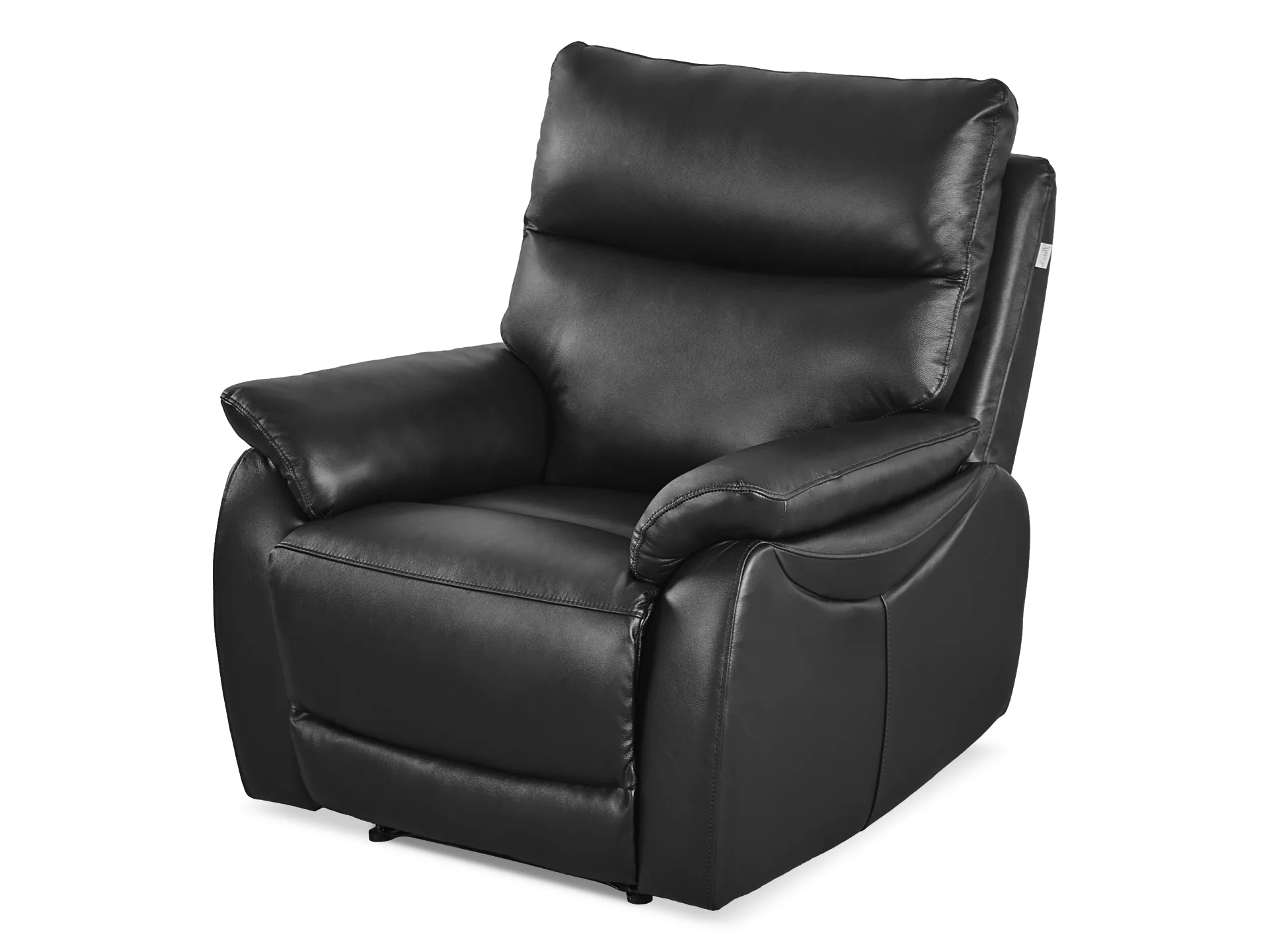Charlton Leather Recliner Chair - Black - Image 5
