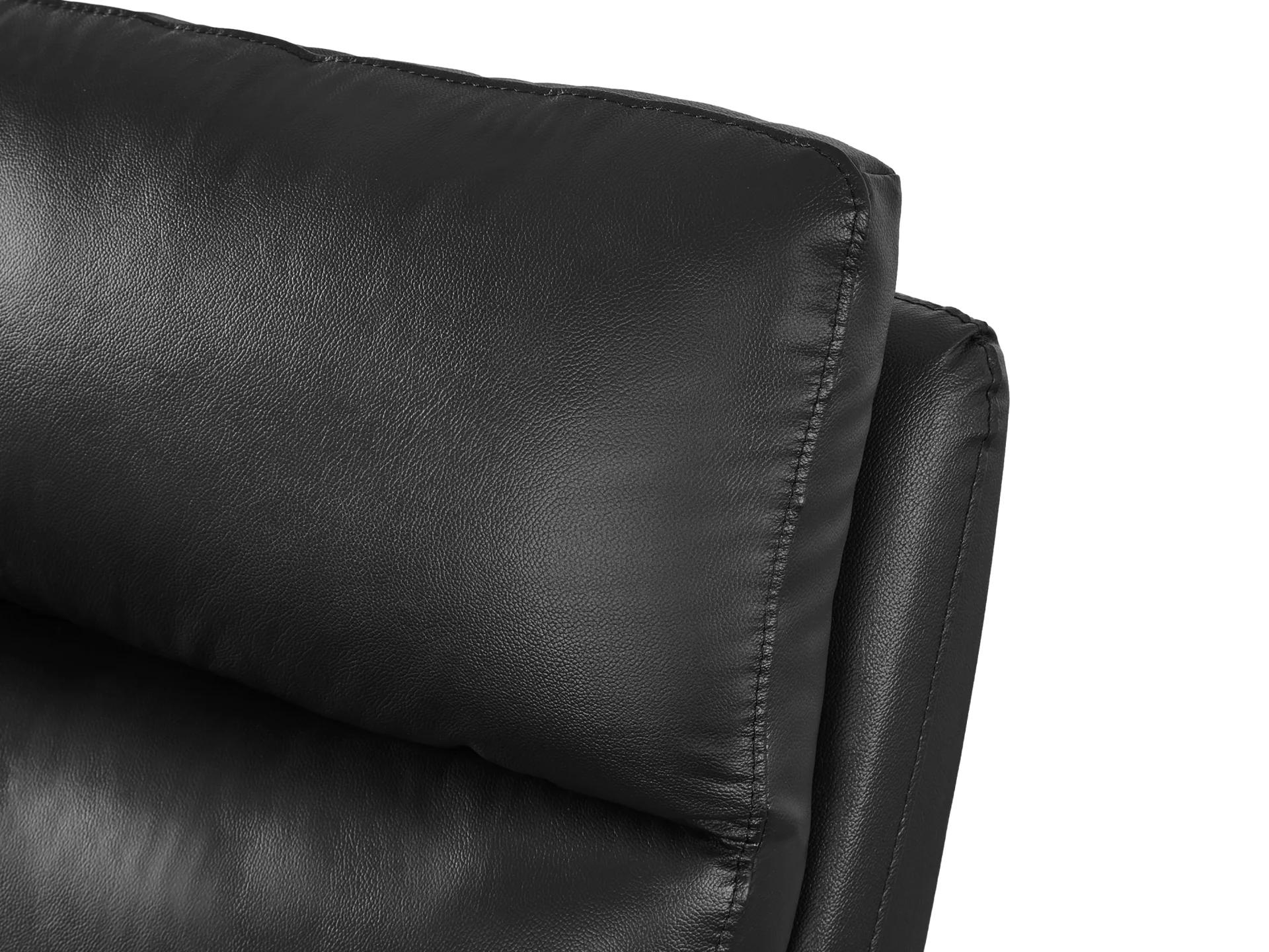 Charlton Leather Recliner Chair - Black - Image 8