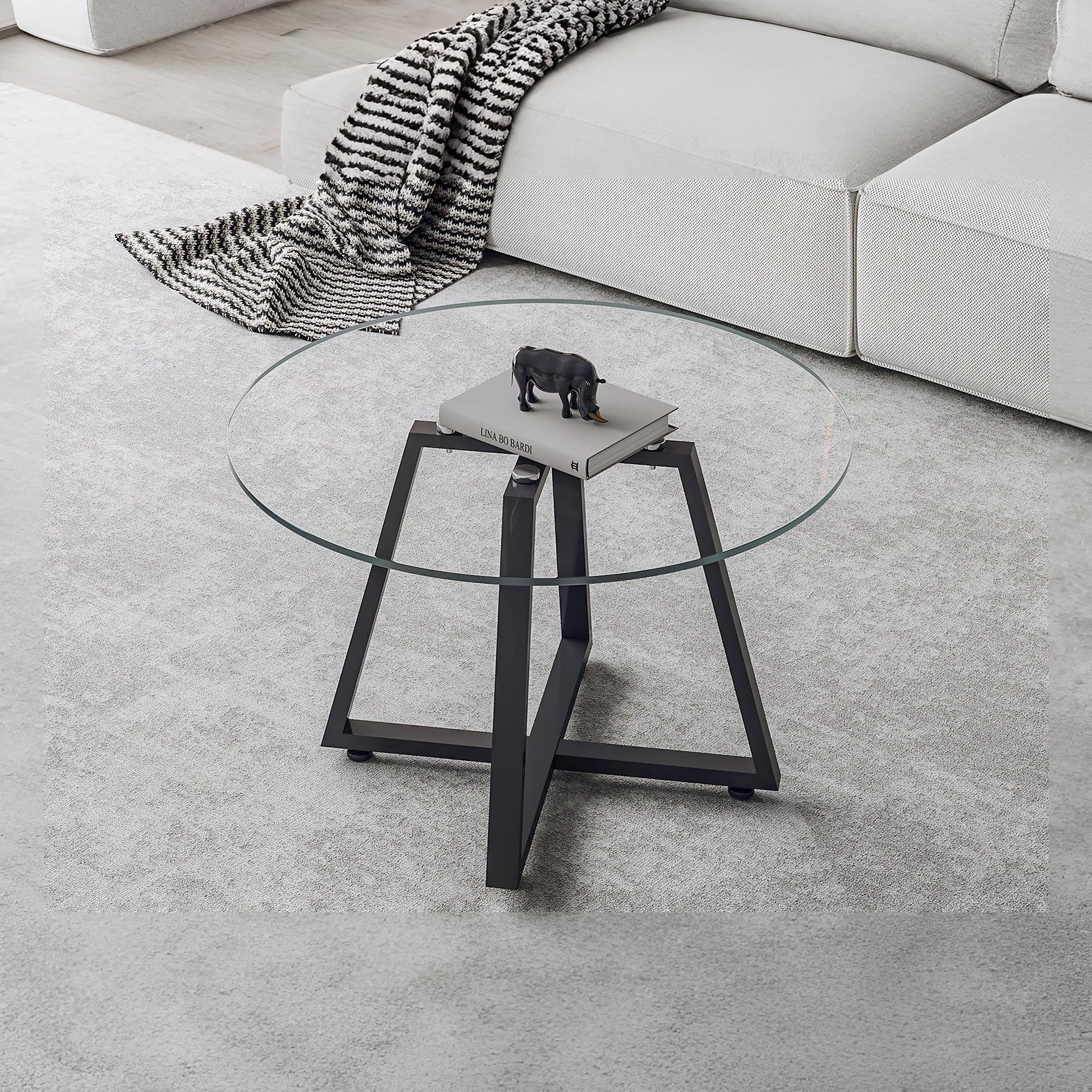 Chase Tempered Glass Round Coffee Table - Image 3