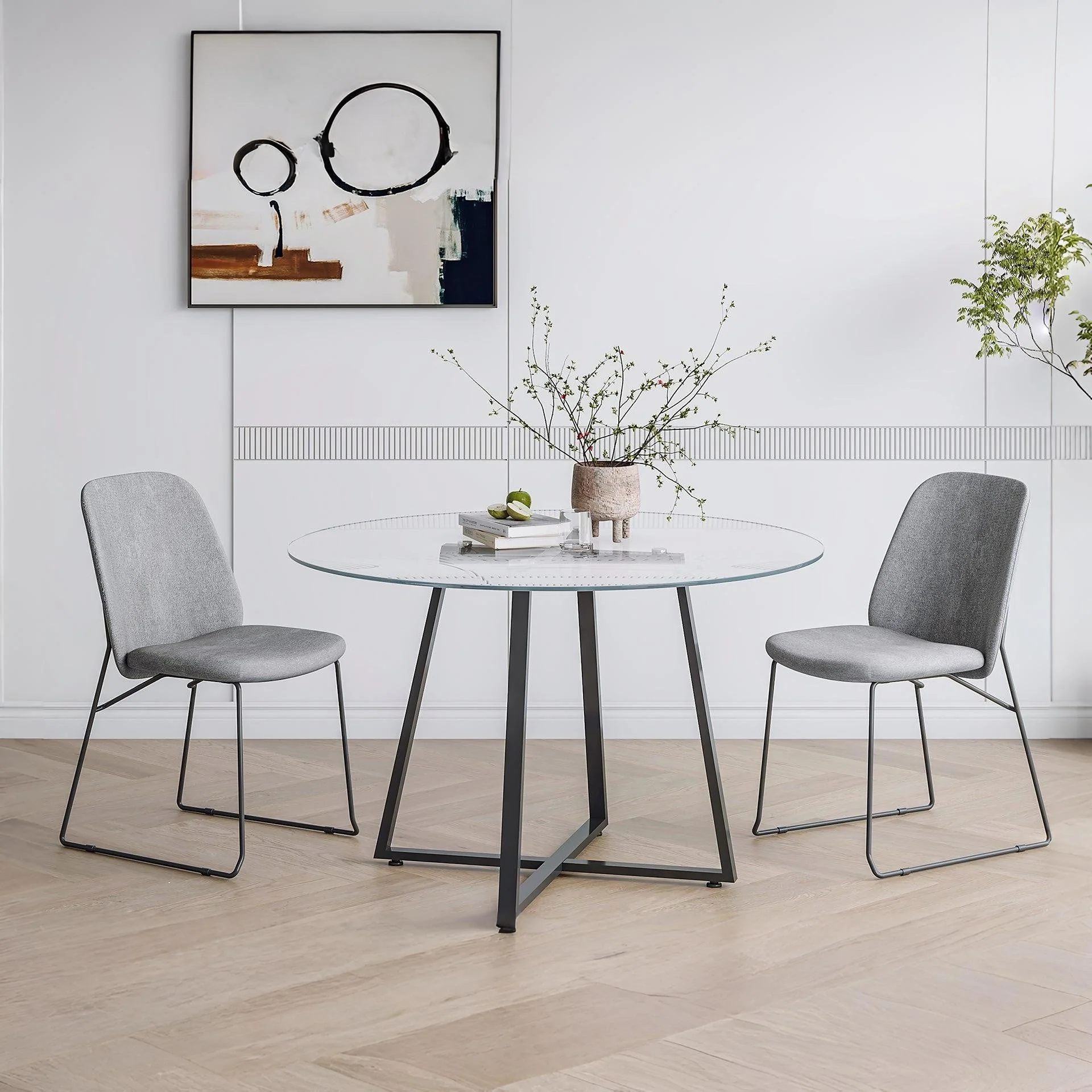 Chase Tempered Glass Round Dining Table 120 X 75cm - Image 3
