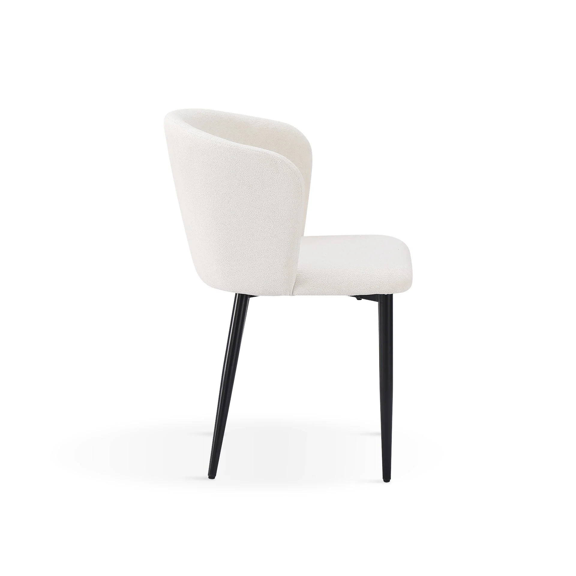 Chelsea Dining Chair - Set of 4 - White + Black - Image 3