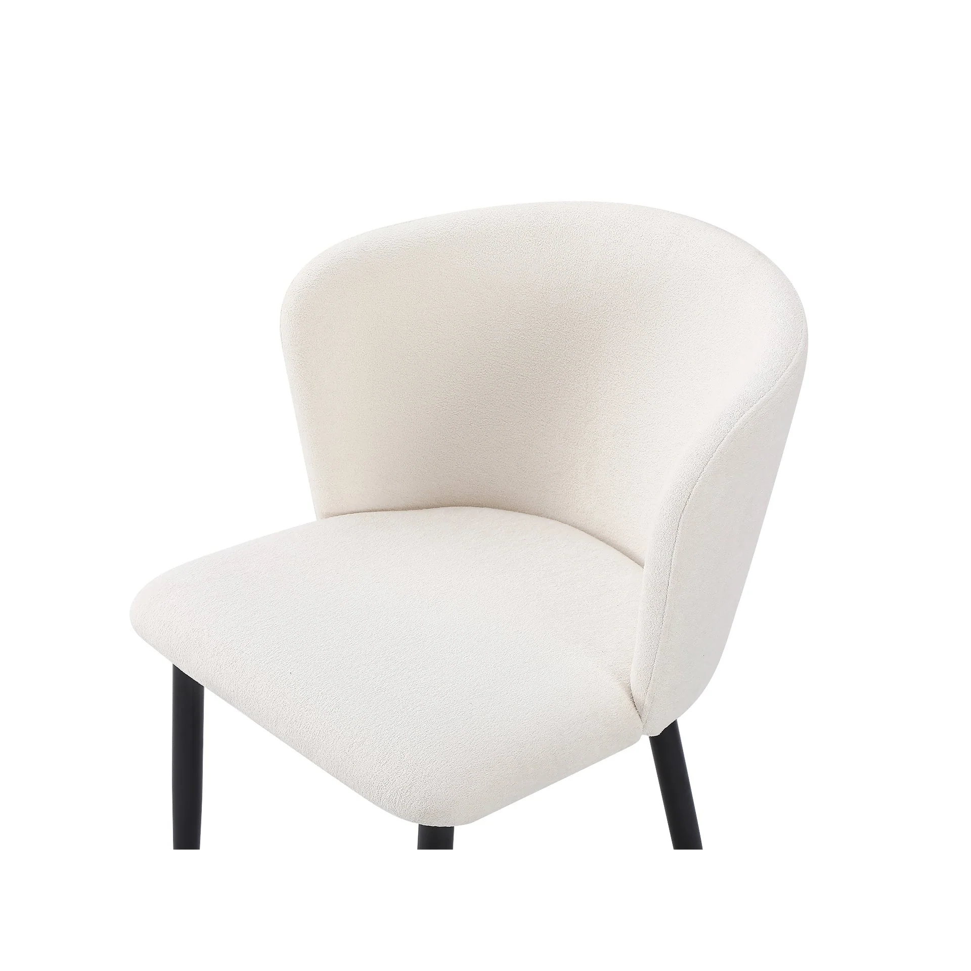 Chelsea Dining Chair - Set of 4 - White + Black - Image 4