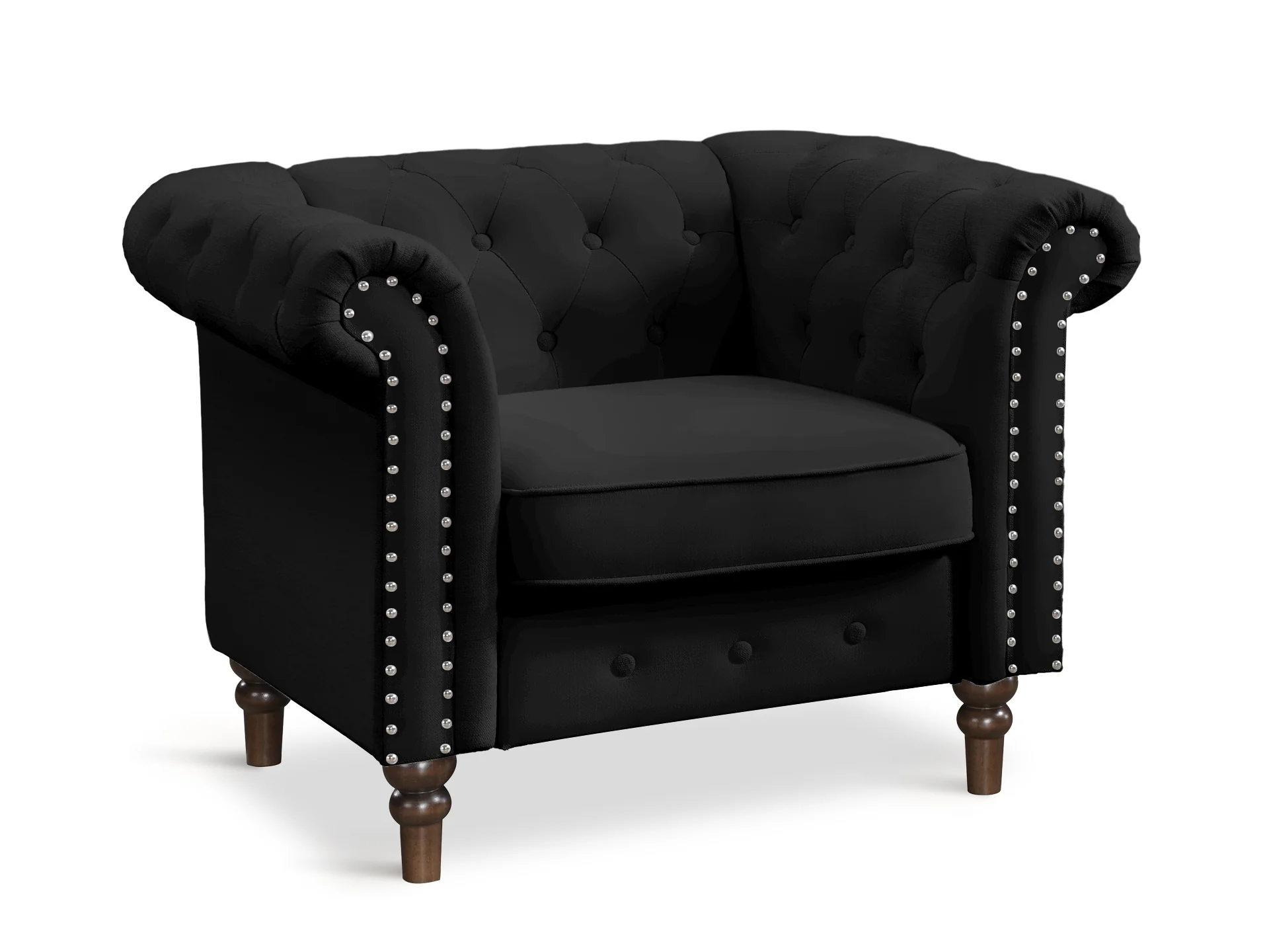 Chesley 3 Piece Sofa Set - Black - Image 3