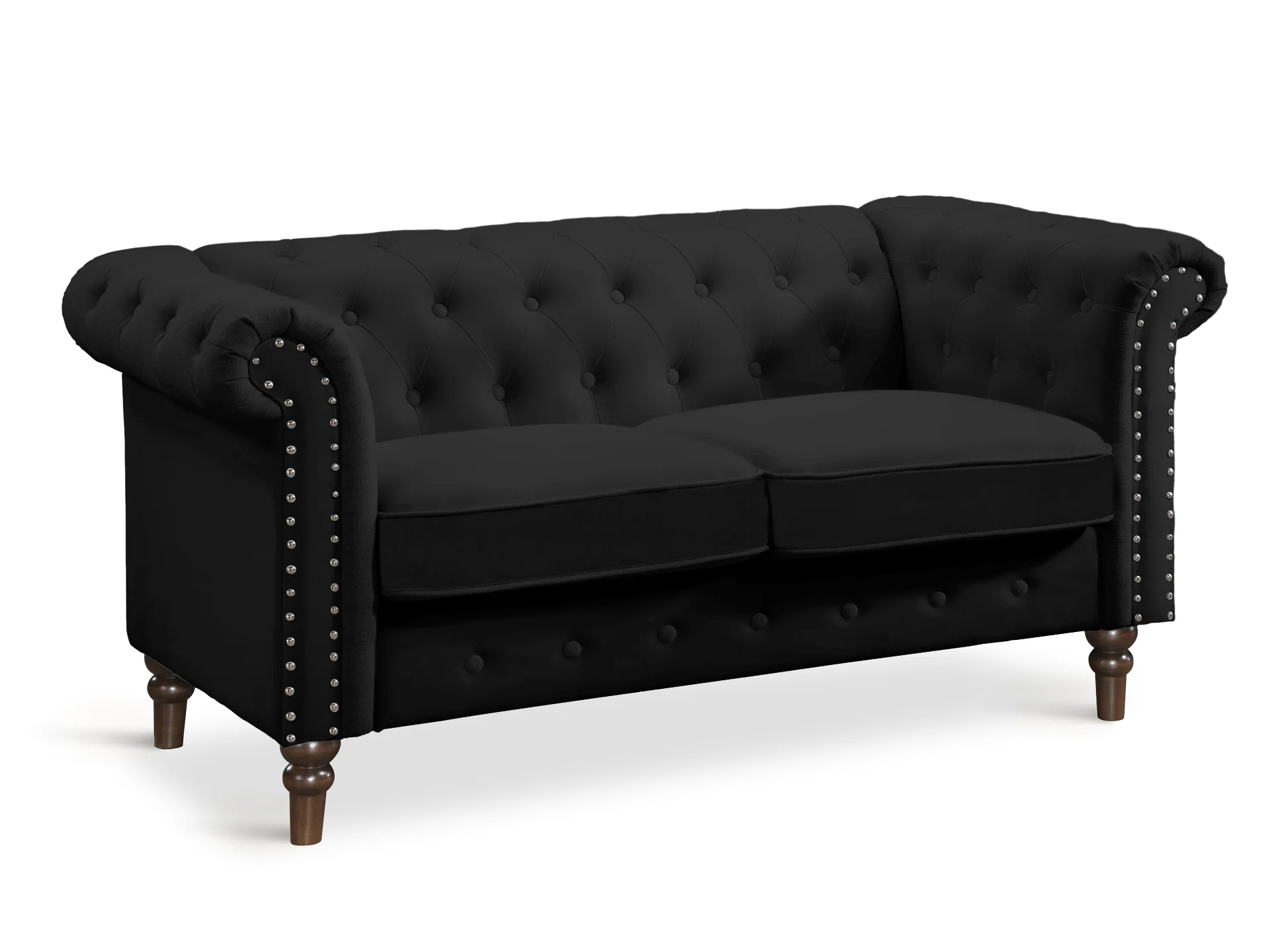 Chesley 3 Piece Sofa Set - Black - Image 4