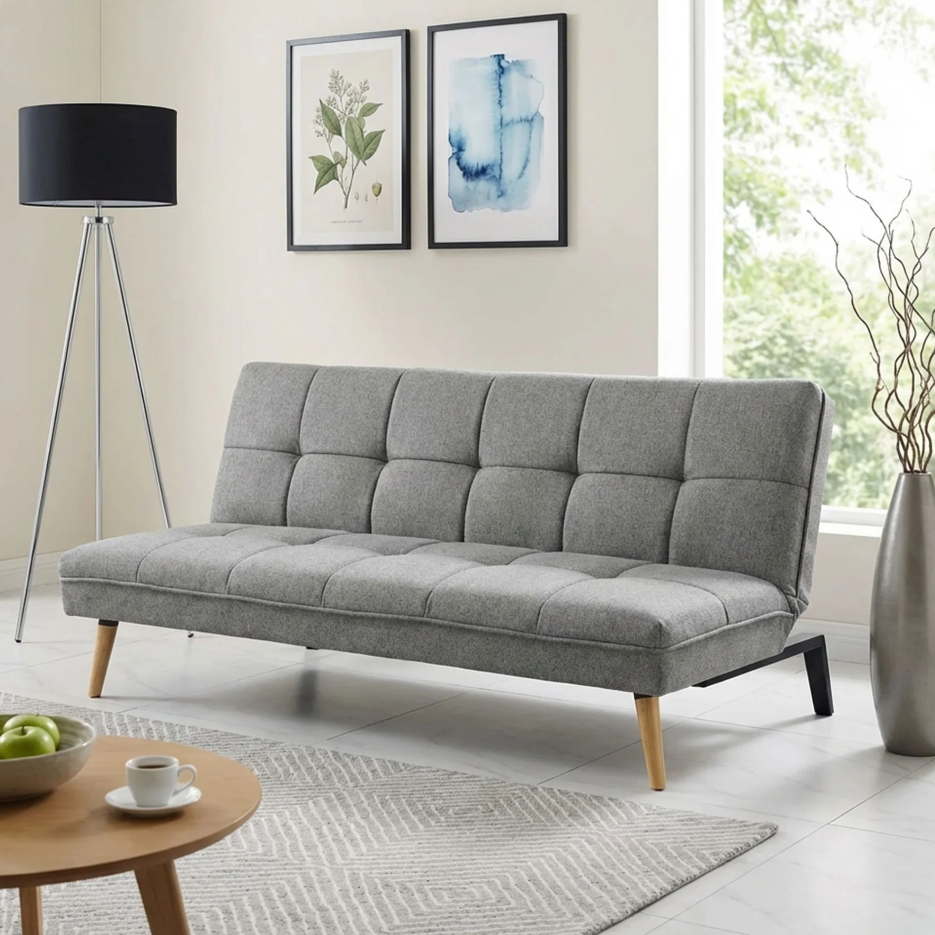 Chile 3 Seater Sofa Bed - Light Grey - Image 3