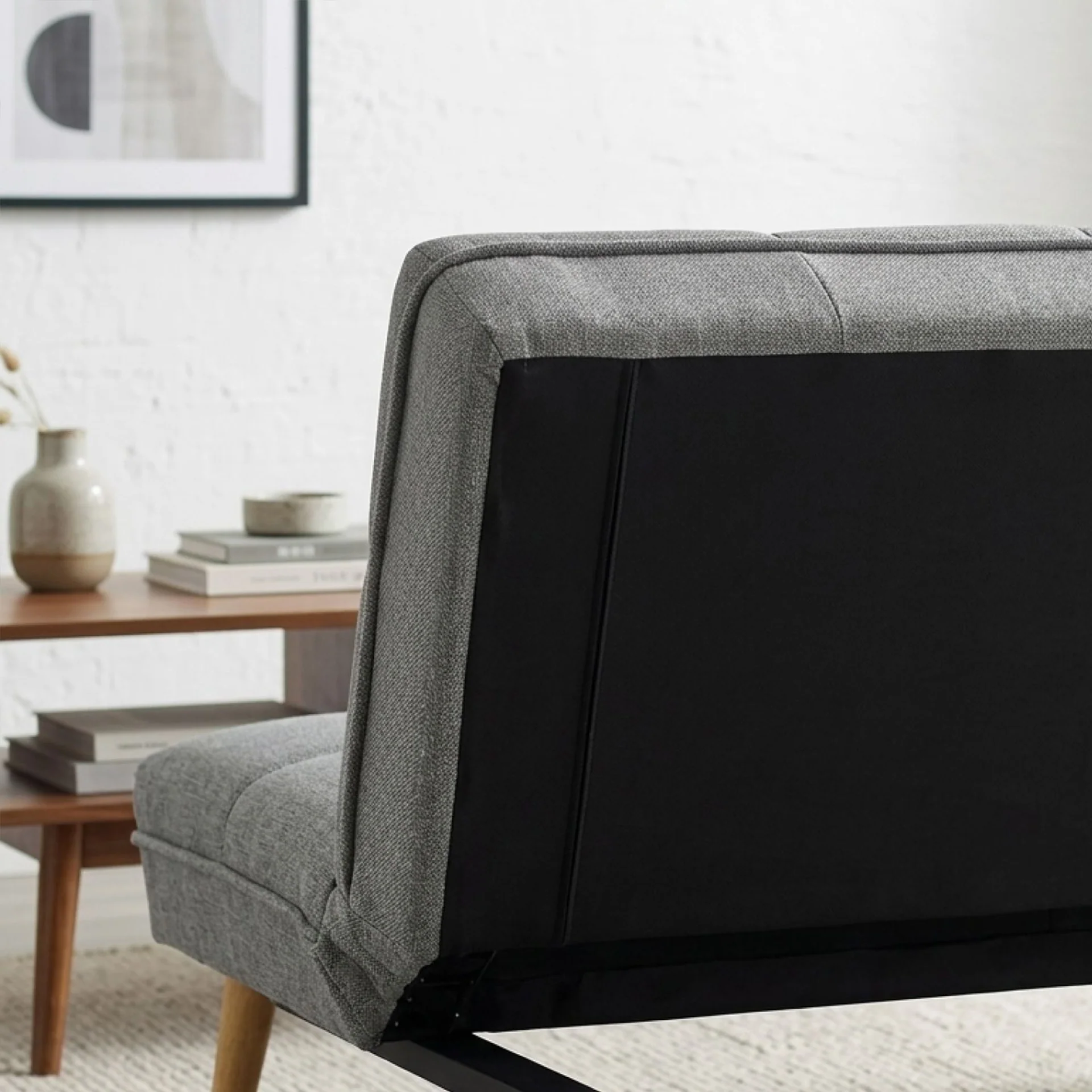 Chile 3 Seater Sofa Bed - Light Grey - Image 7