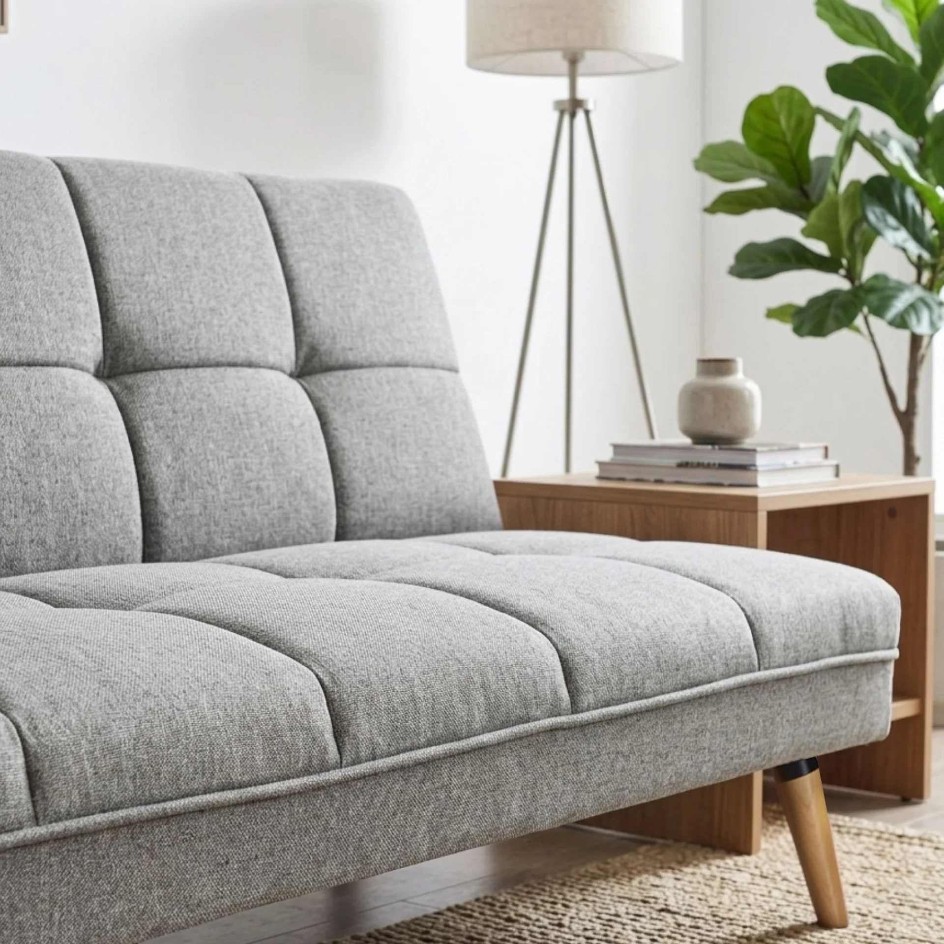 Chile 3 Seater Sofa Bed - Light Grey - Image 8