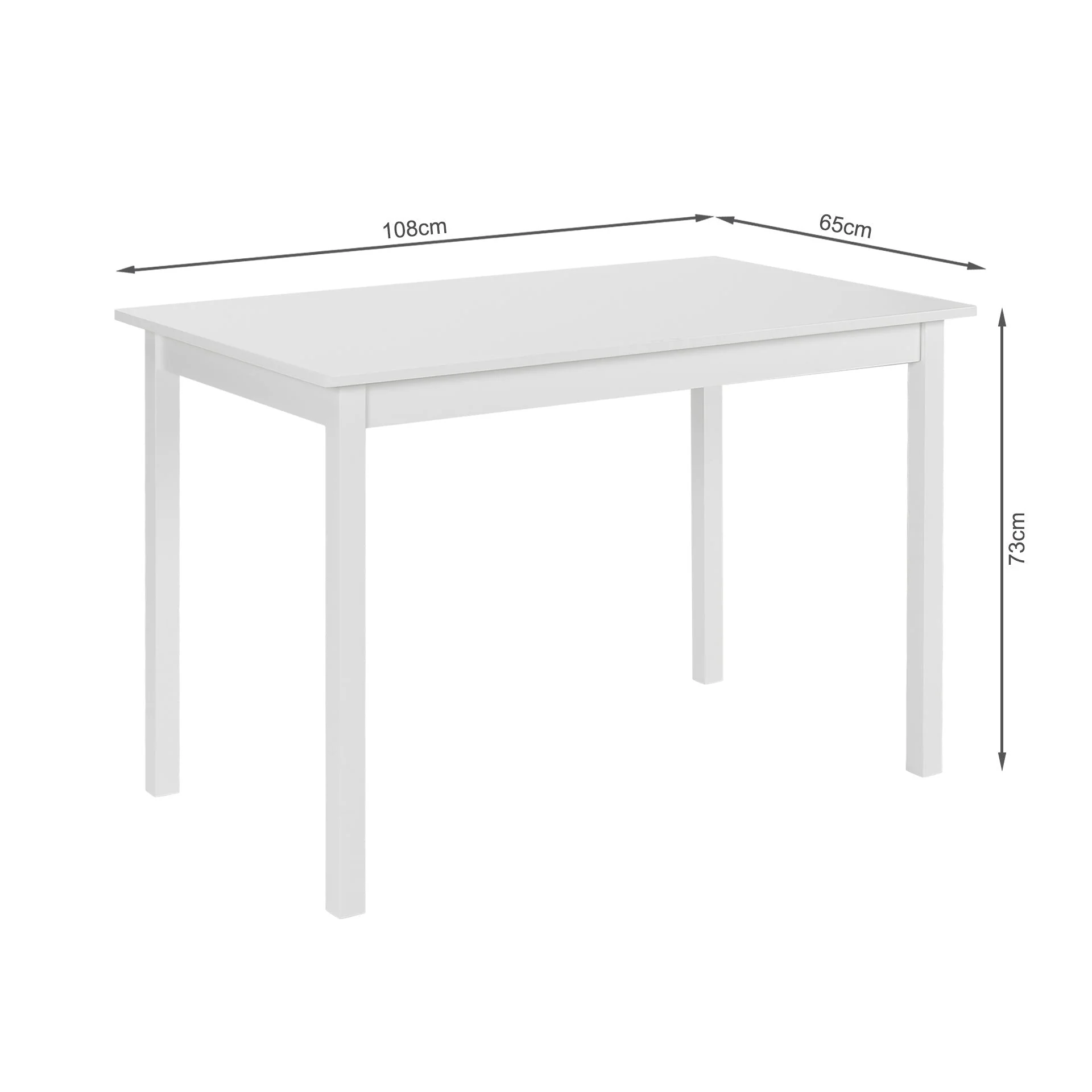 Chloe 5-Piece Solid Pine Wood Dining Set - White - Image 12
