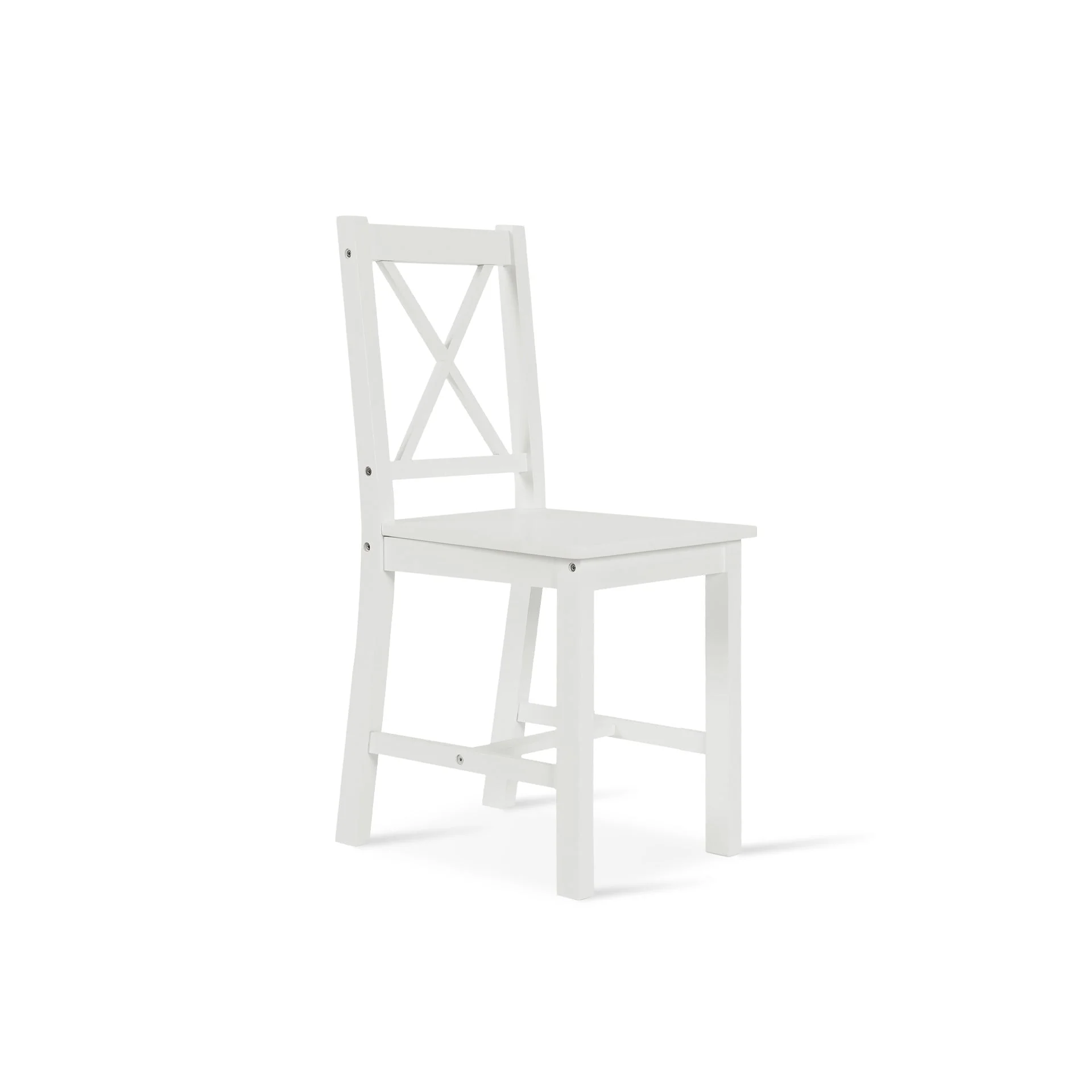Chloe 5-Piece Solid Pine Wood Dining Set - White - Image 8