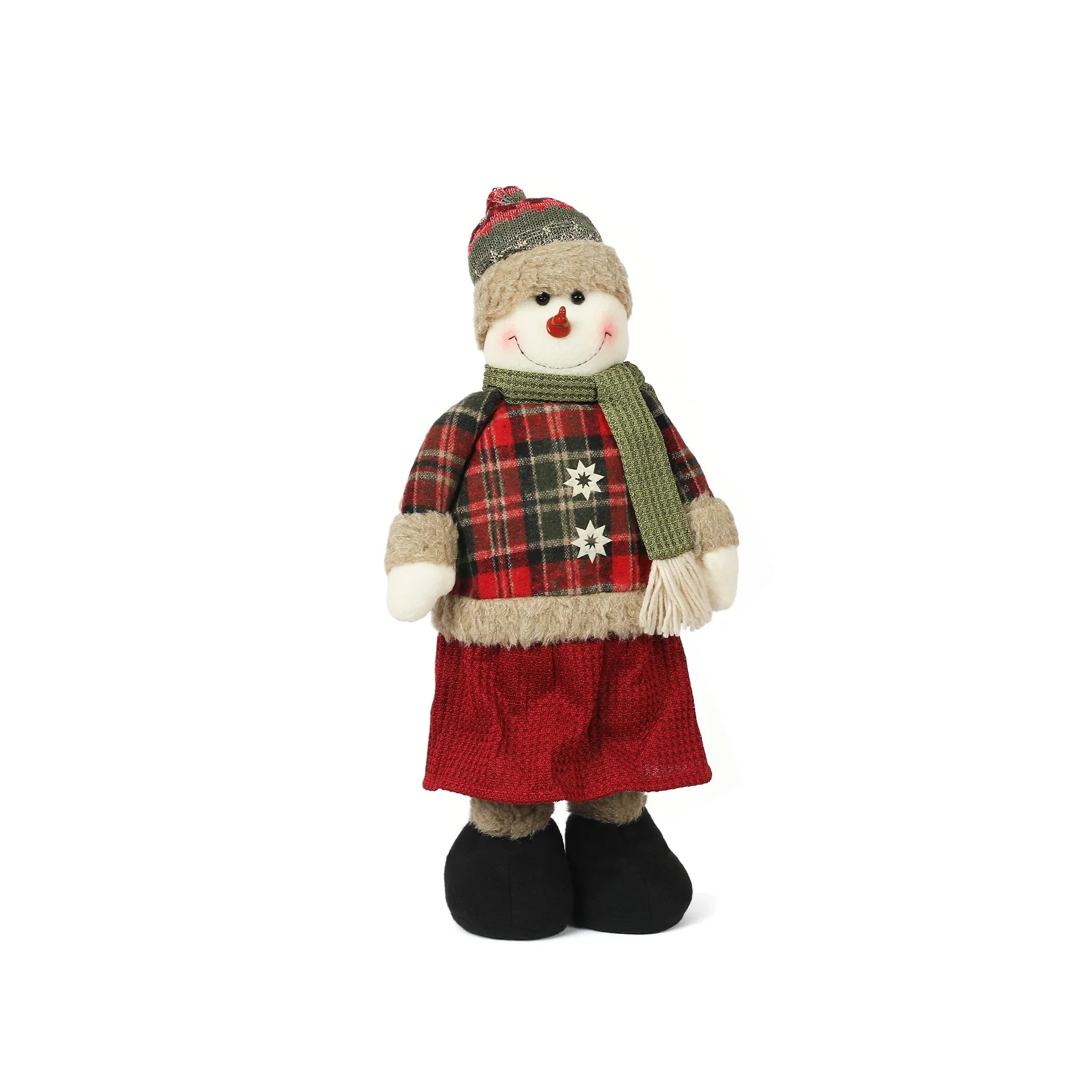 Christmas Decoration Extendable Snowman Girl to 70cm