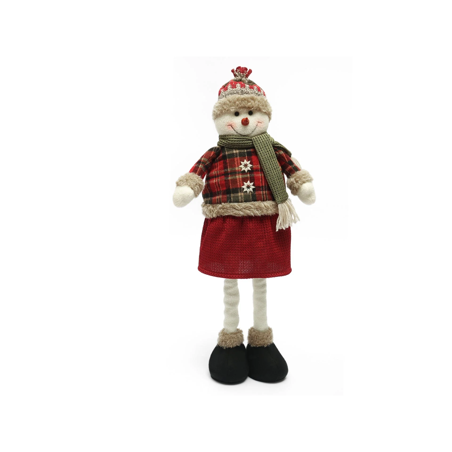 Christmas Decoration Extendable Snowman Girl to 70cm - Image 2