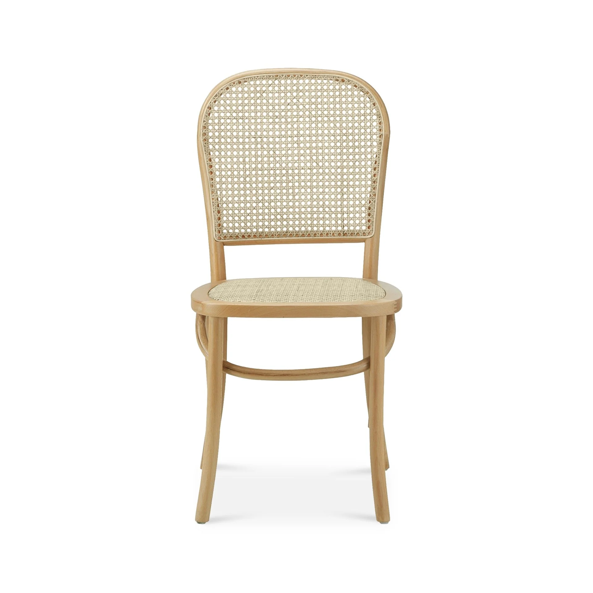 Set of 2 Christopher Beech Wood and Rattan Dining Chair – Natural - Image 4