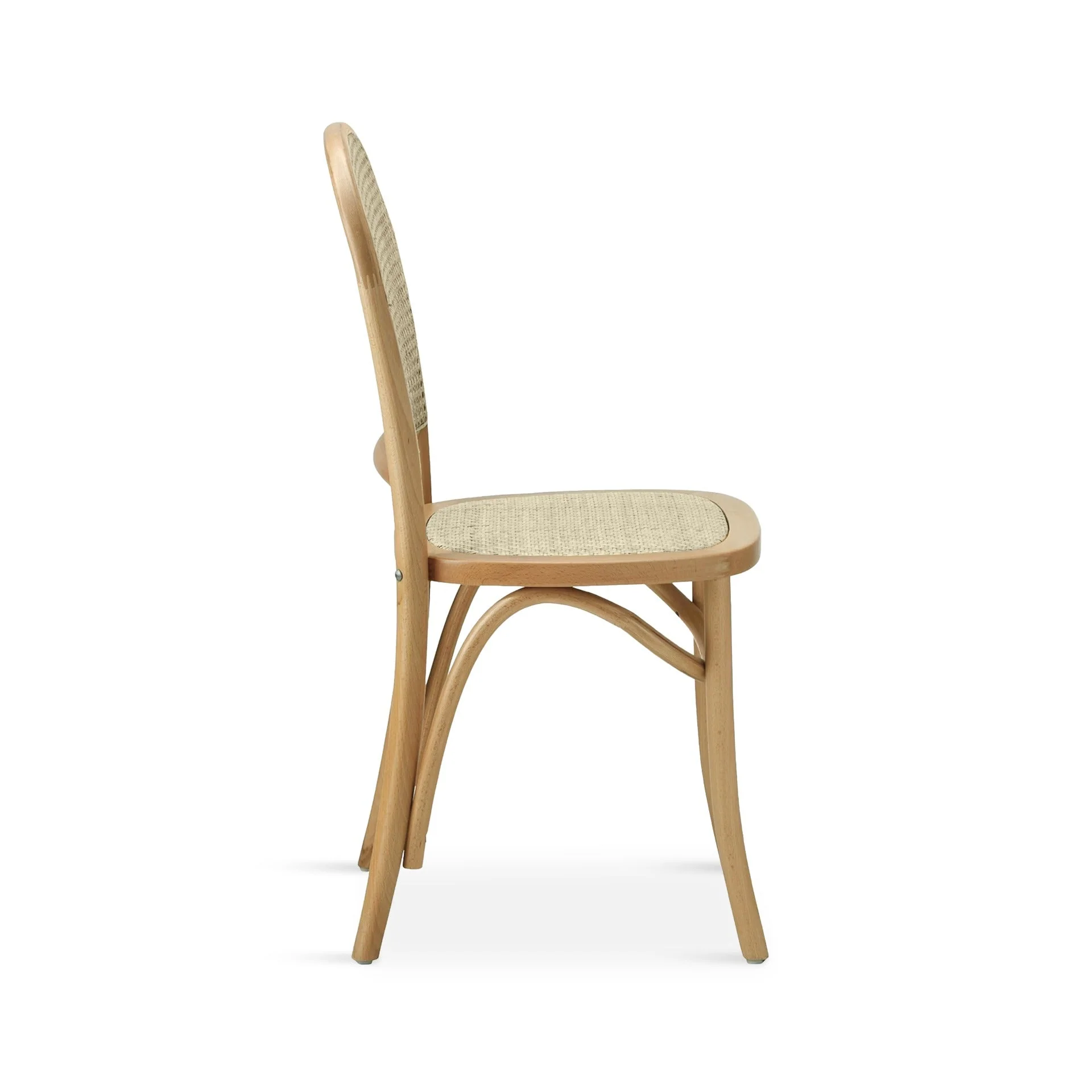 Set of 2 Christopher Beech Wood and Rattan Dining Chair – Natural - Image 5