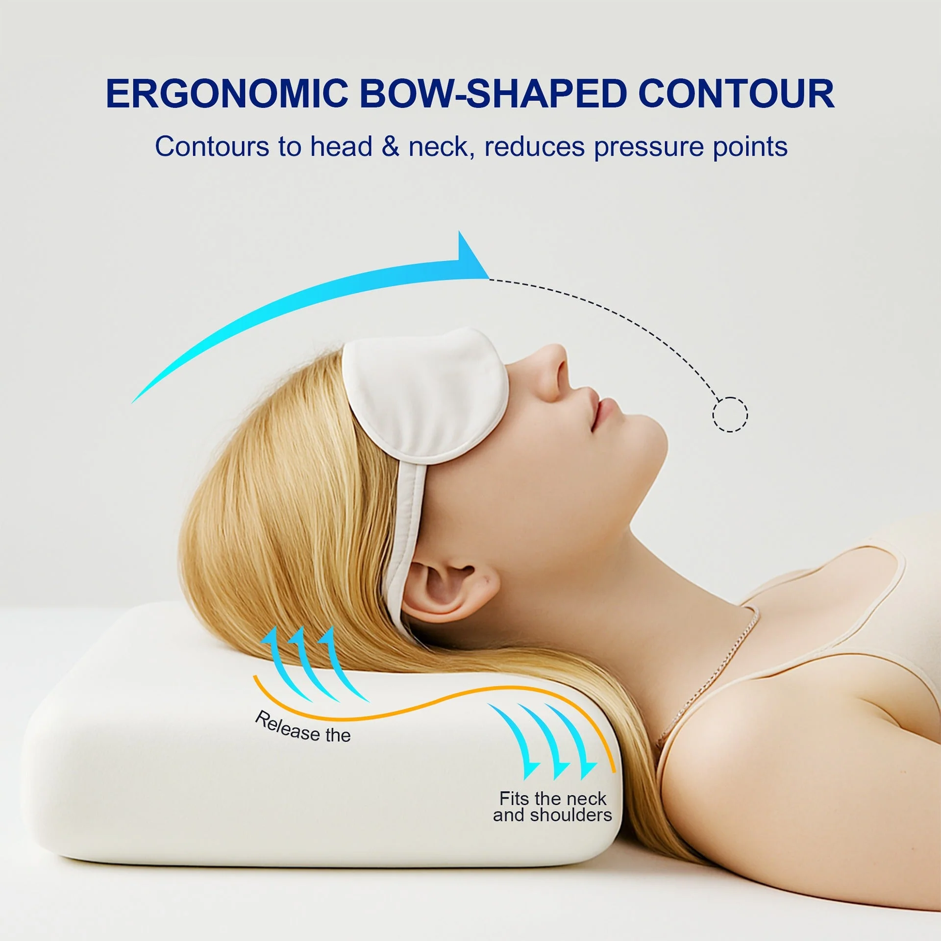 Classic Fit Memory Foam Pillow 70 x 42 x 8CM - Image 3