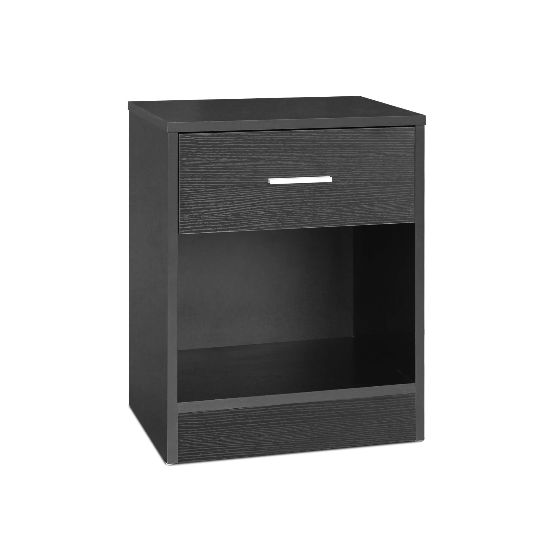 Clayton Bedside Table with 1 Drawer - Black - Image 6