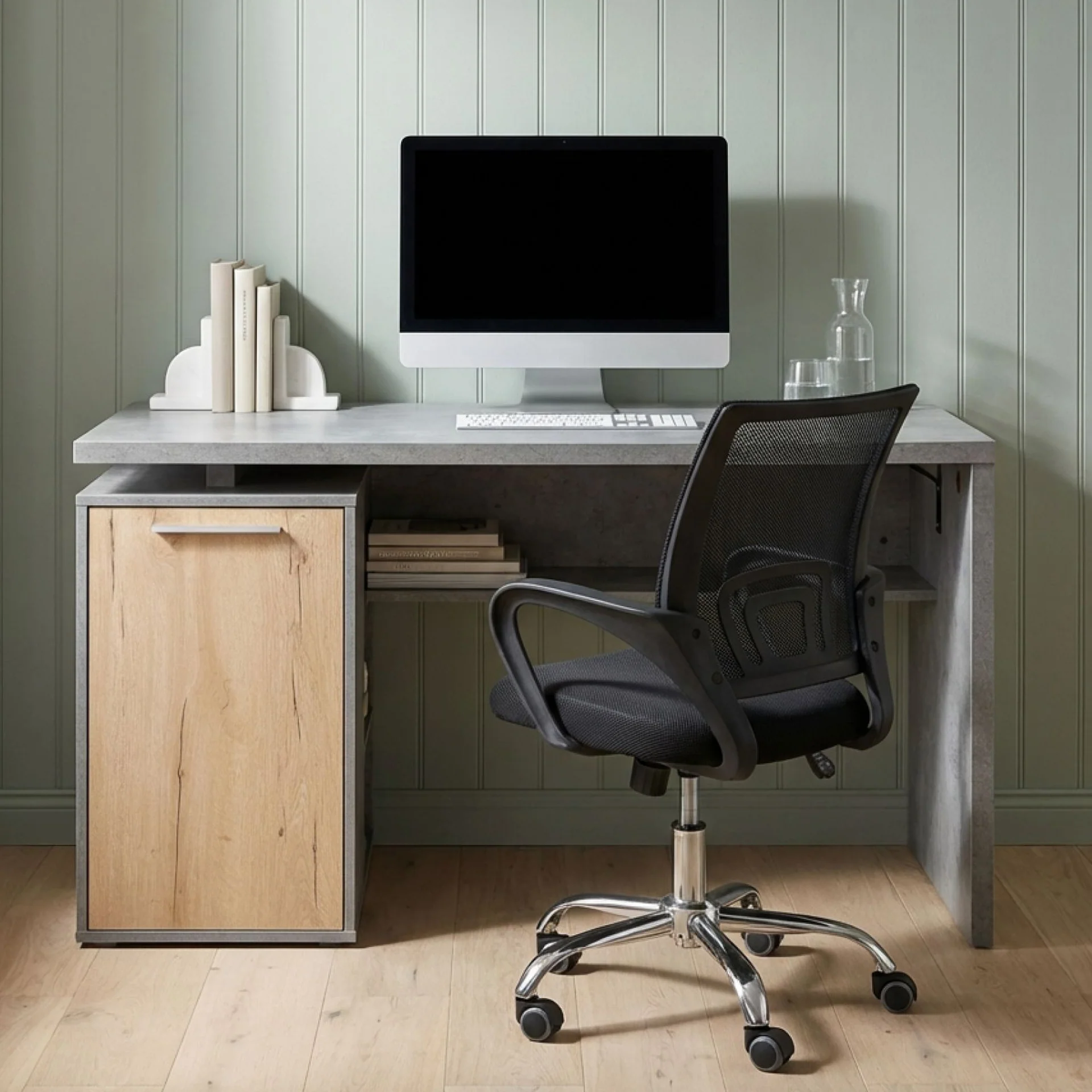Clifford 140cm Computer Desk - Cement - Image 3