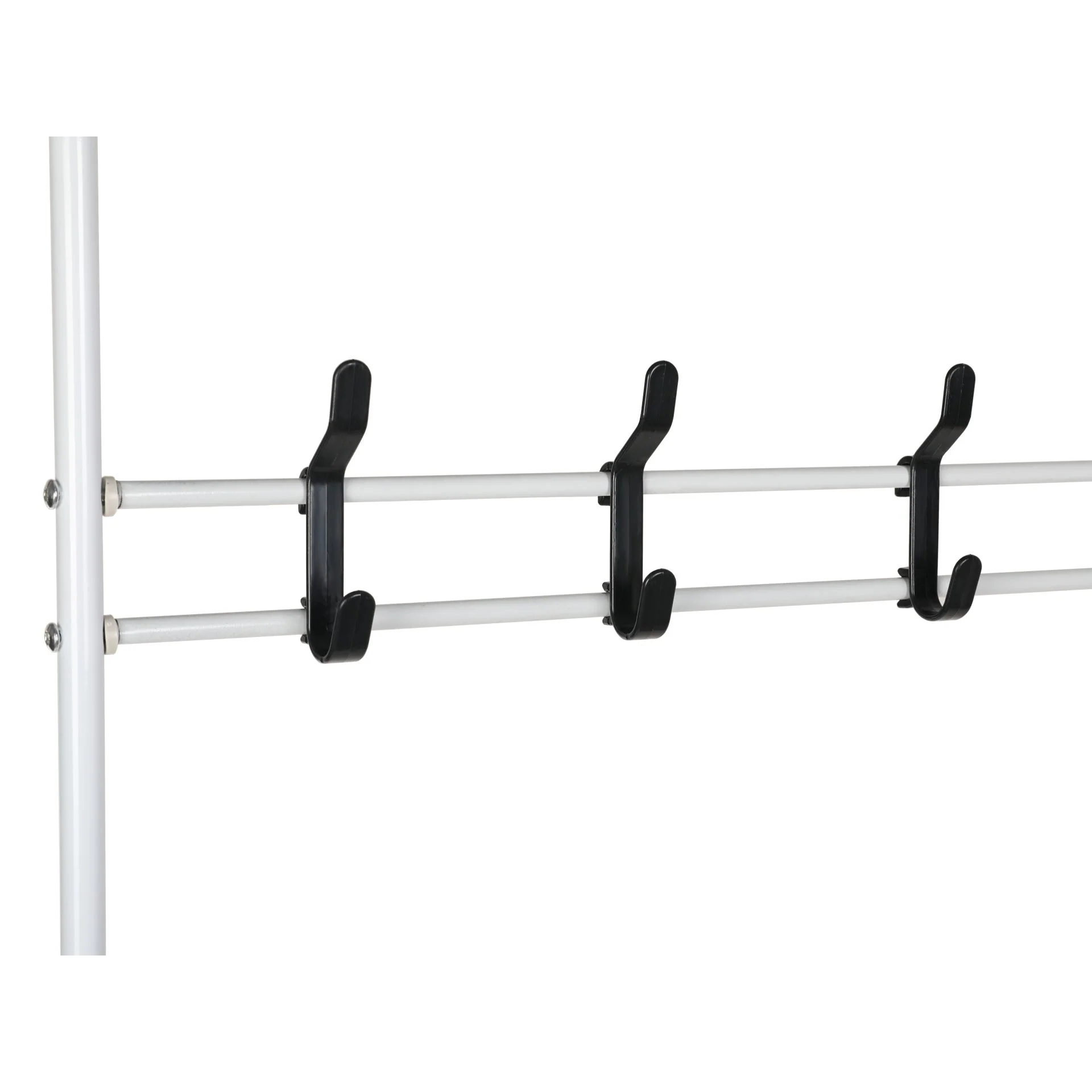 Clothing Garment Rack with Shelves - White - Image 4