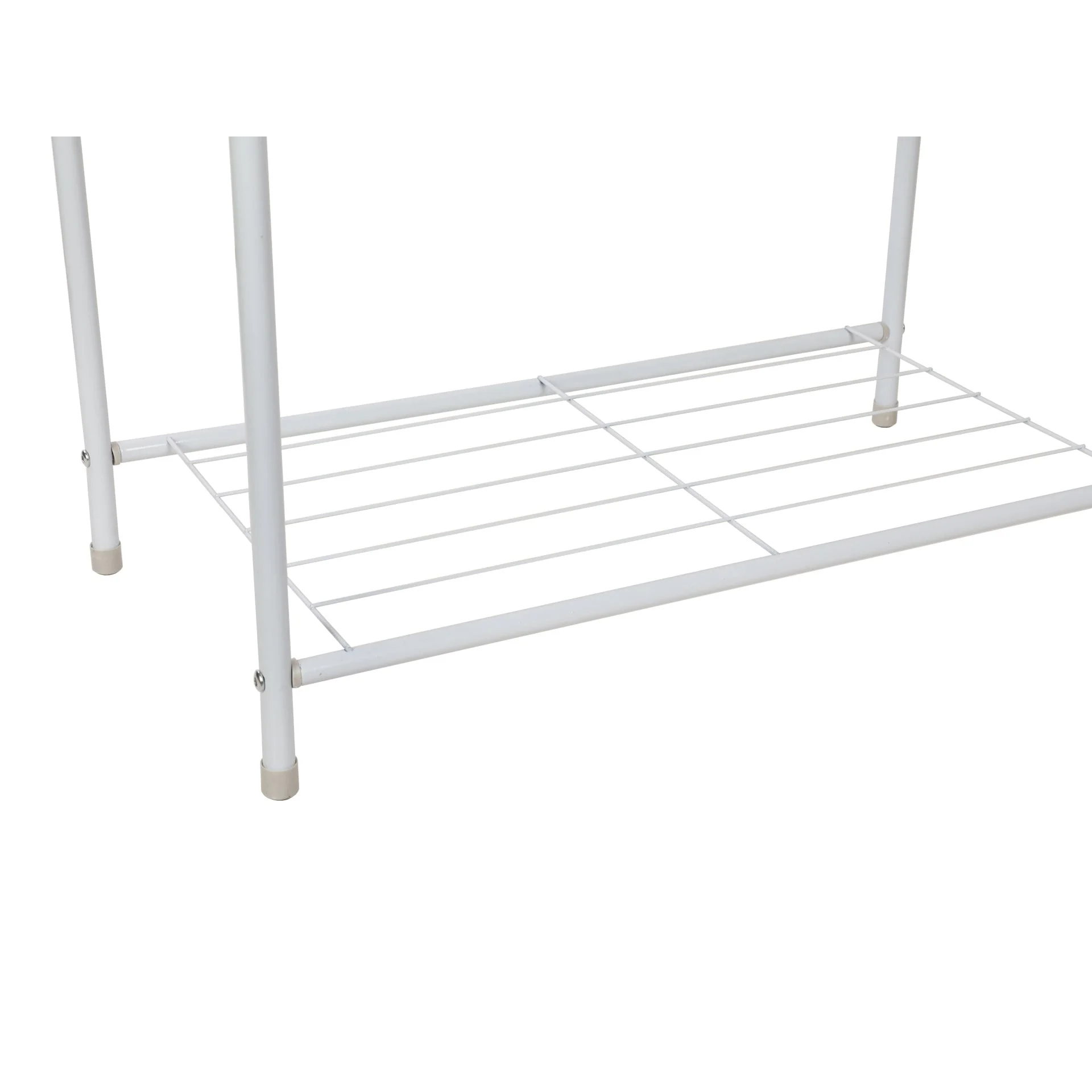 Clothing Garment Rack with Shelves - White - Image 7