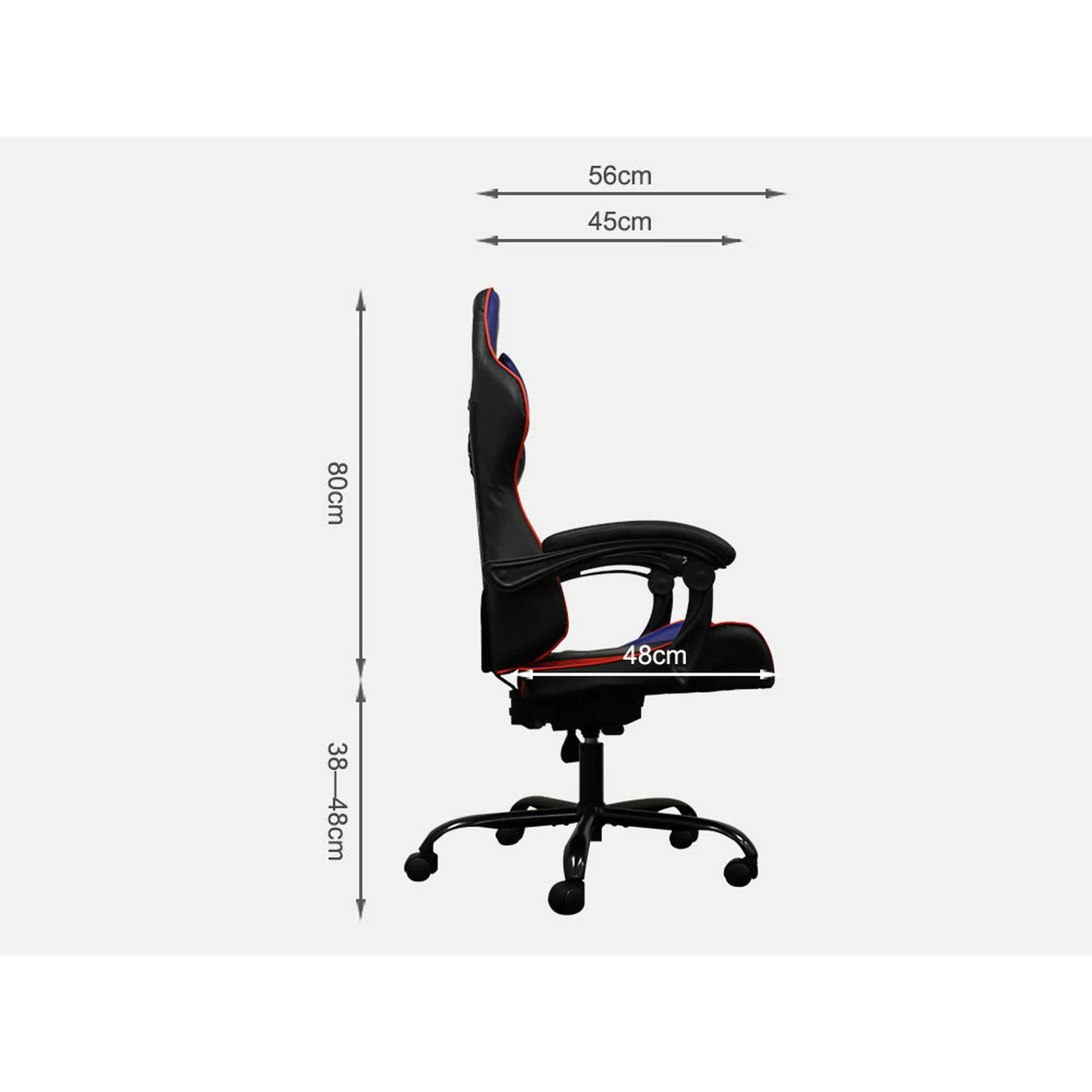 CLOUD Gaming Chair - BLUE + BLACK - Image 5